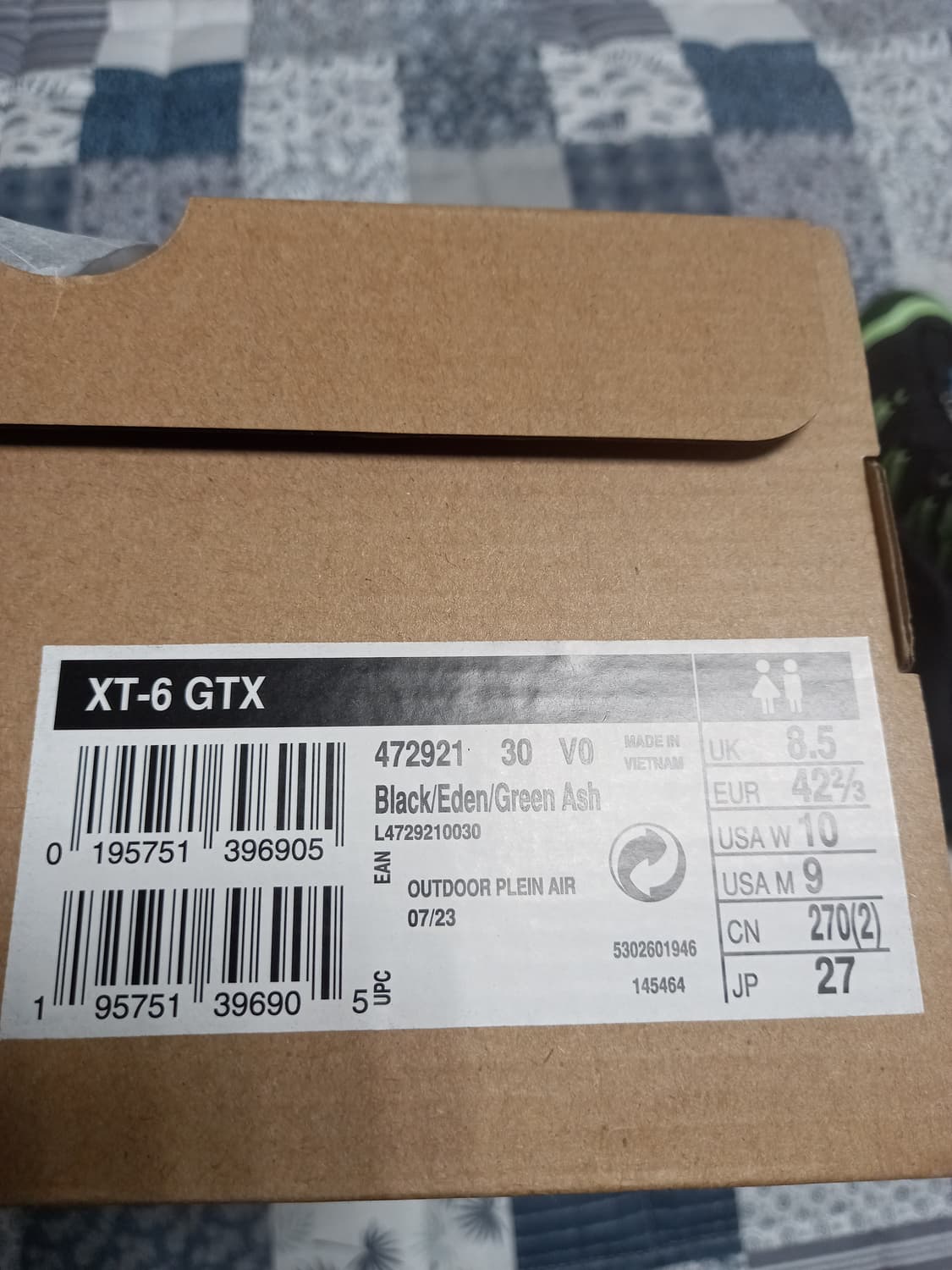 살로몬 XT-6 GTX  블랙/에덴/그린 270 상품이미지4