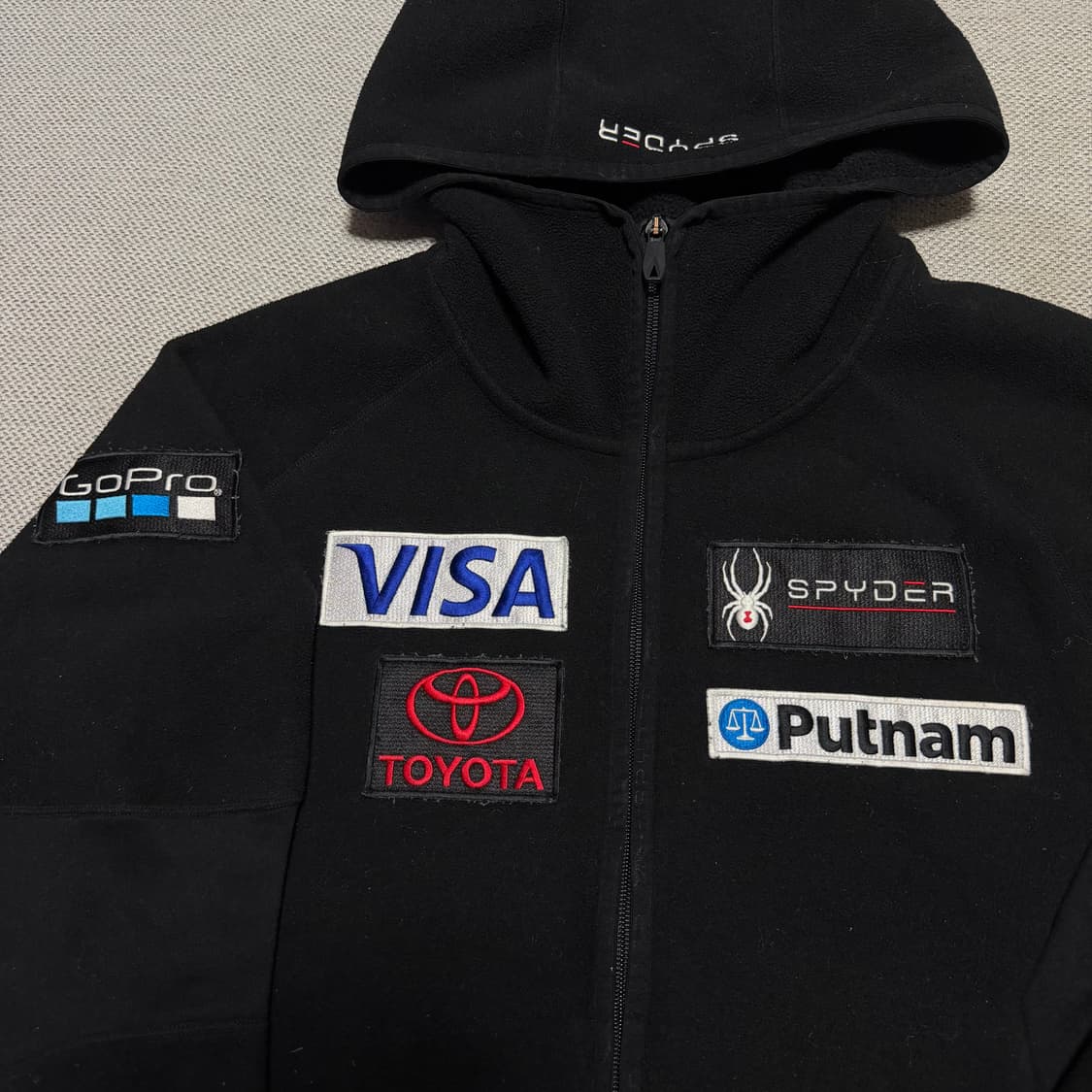 스파이더 US 스키팀 플리스 후디 자켓 상품이미지2