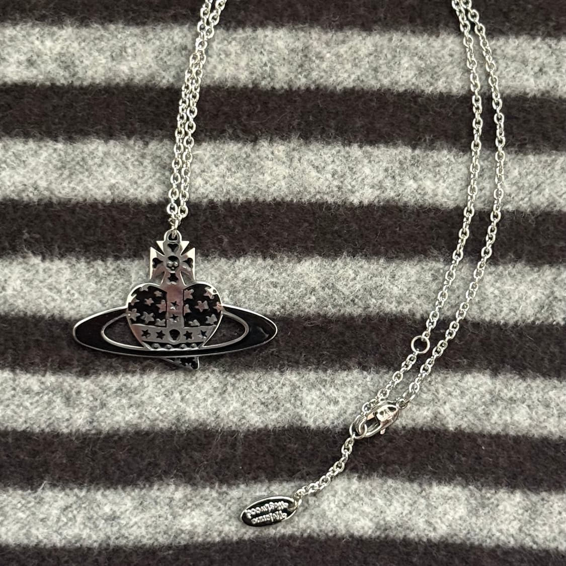 비비안웨스트우드 디아망떼 하트 성조기 목걸이 상품이미지2