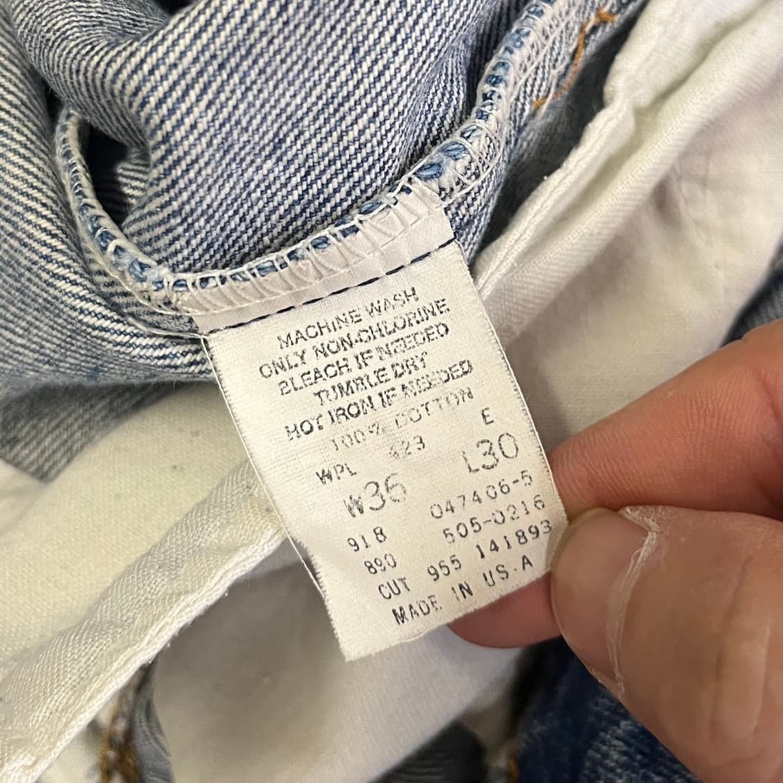 90s Levis505 데님 팬츠 (35“) 상품이미지6