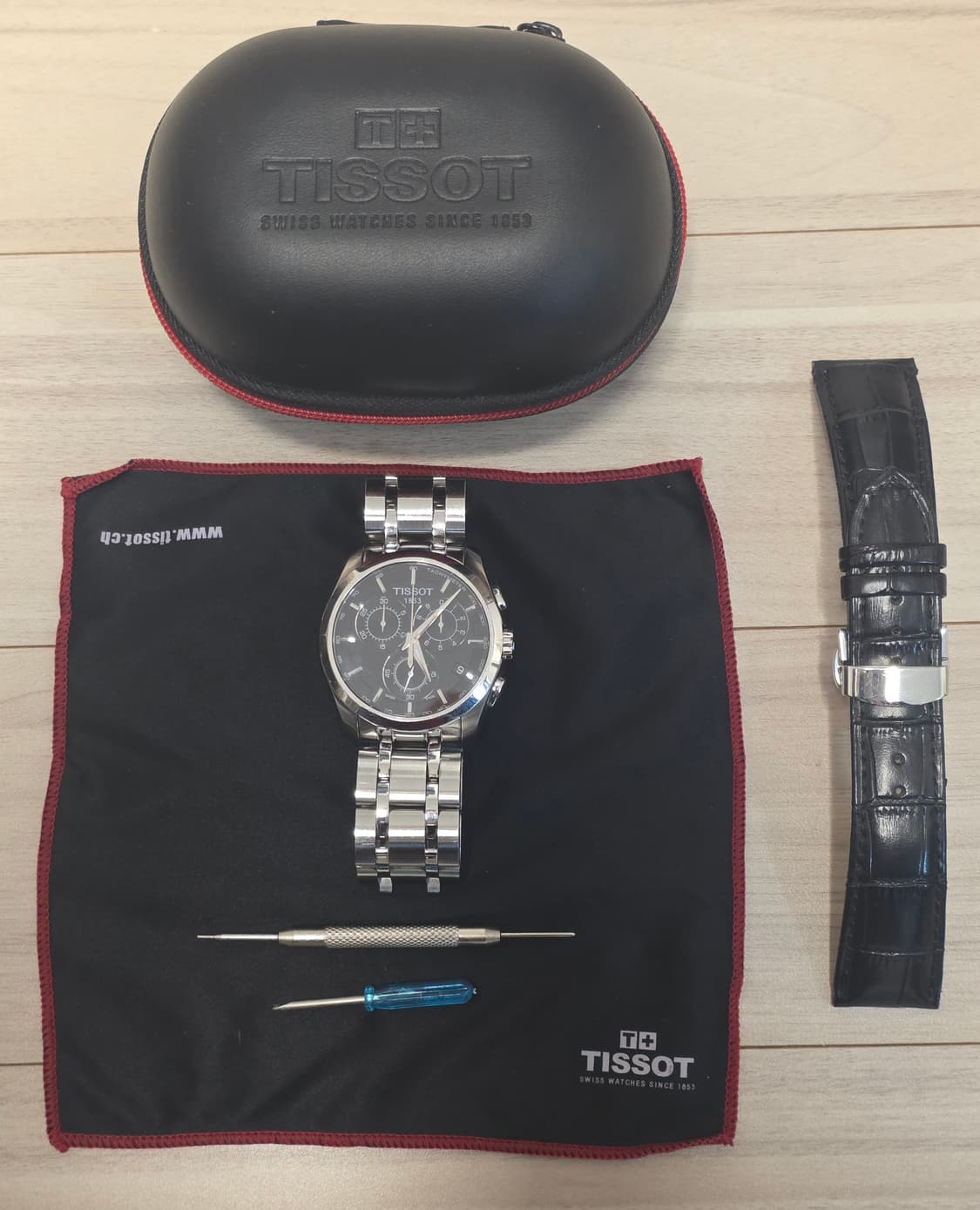 티쏘 (TISSOT) 꾸뜨리에 T035.617.11.051.00 크로노그 상품이미지1