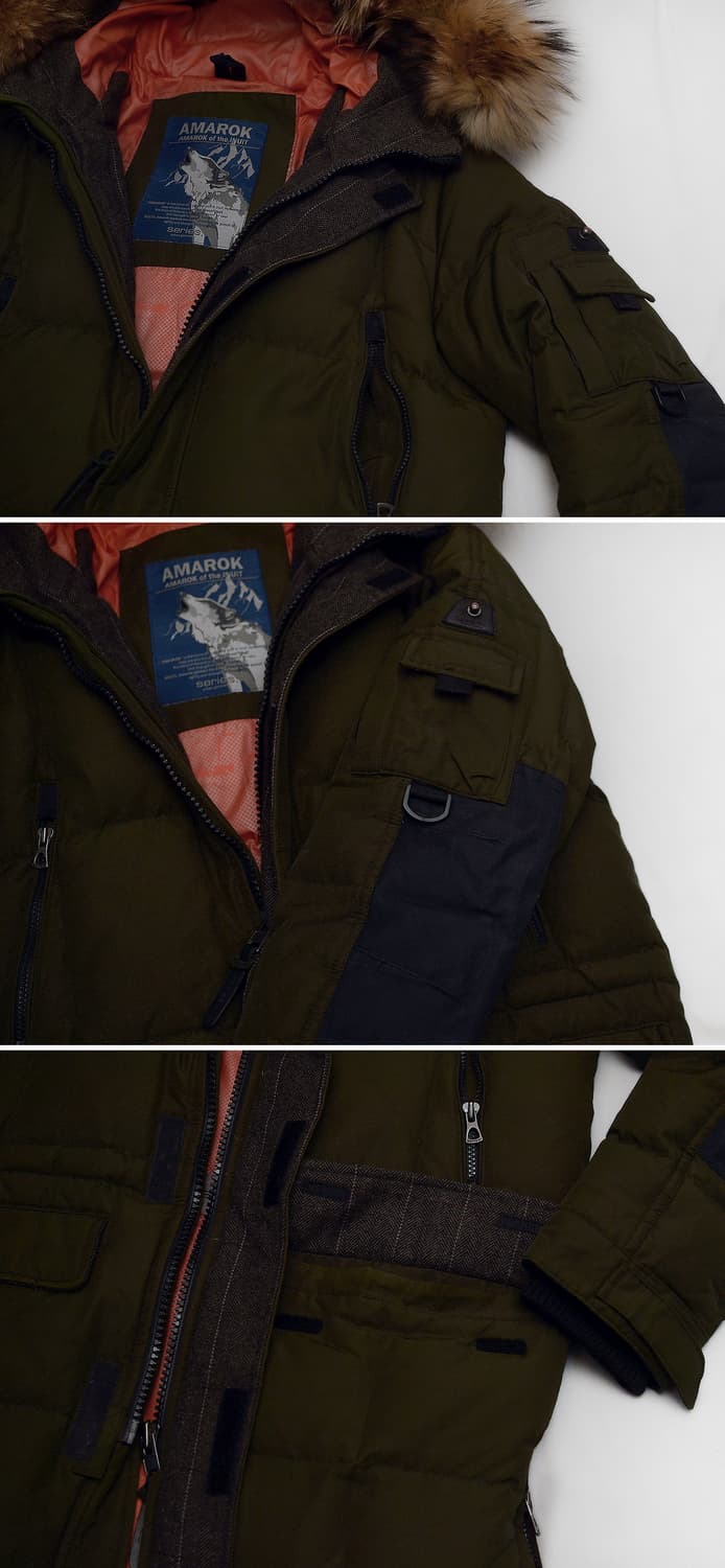 시리즈 (series) 아마록 라쿤퍼 헤비 구스다운 야상 패딩 (100) 상품이미지8