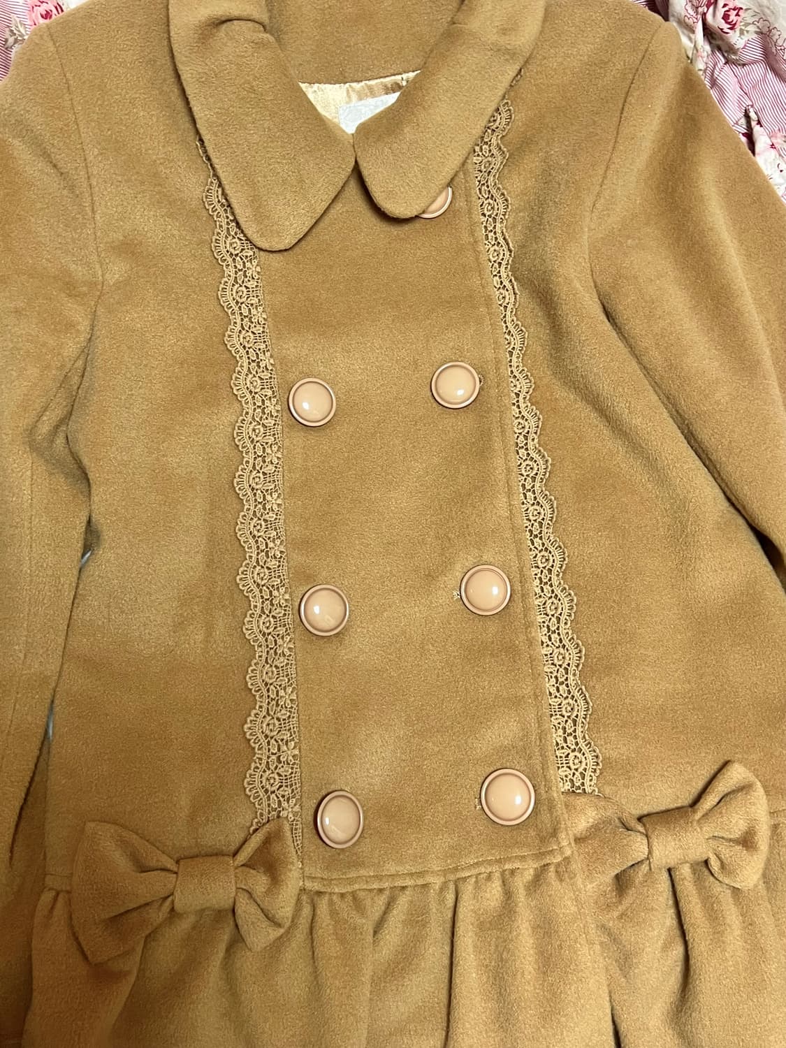 퍼X) 리즈리사 라떼갸루 리본 숏 코트 히메갸루 핀터레스트 상품이미지3