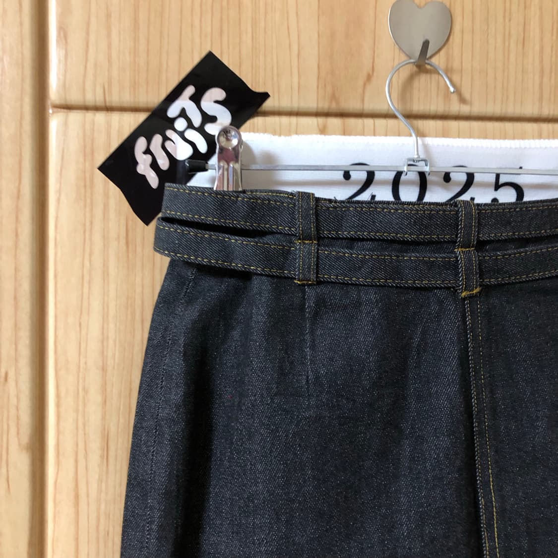 흑청 벨트 스커트  상품이미지6