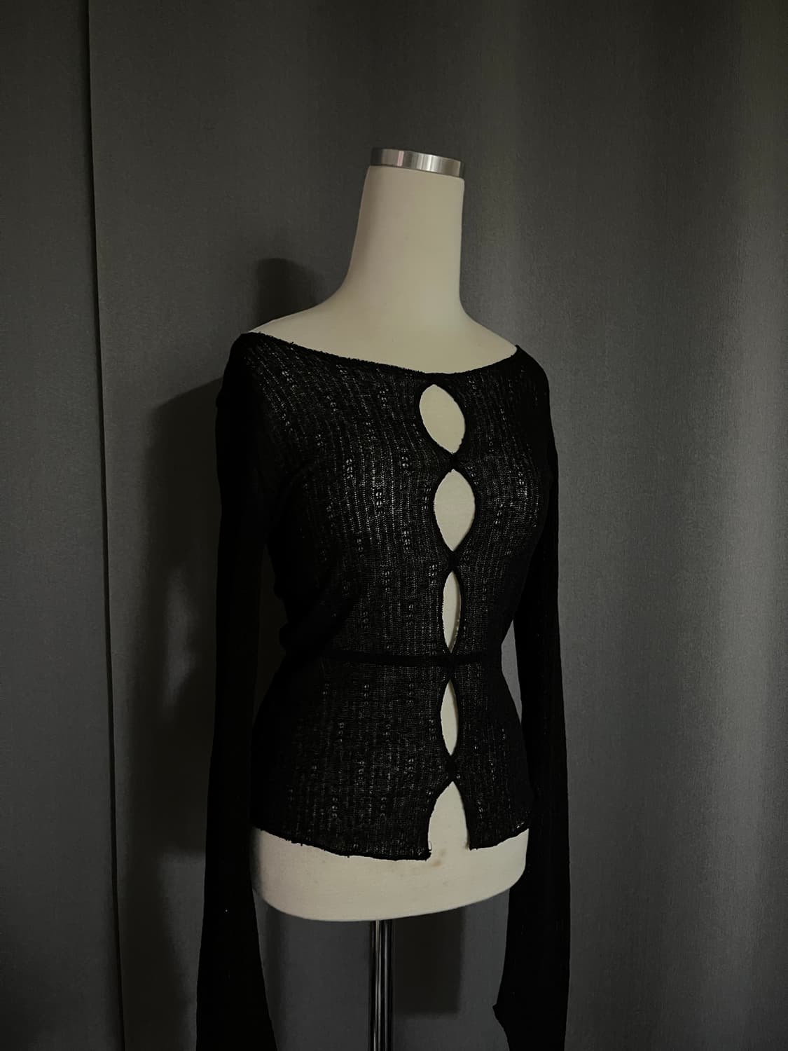 시스루 긴팔니트 상품이미지2