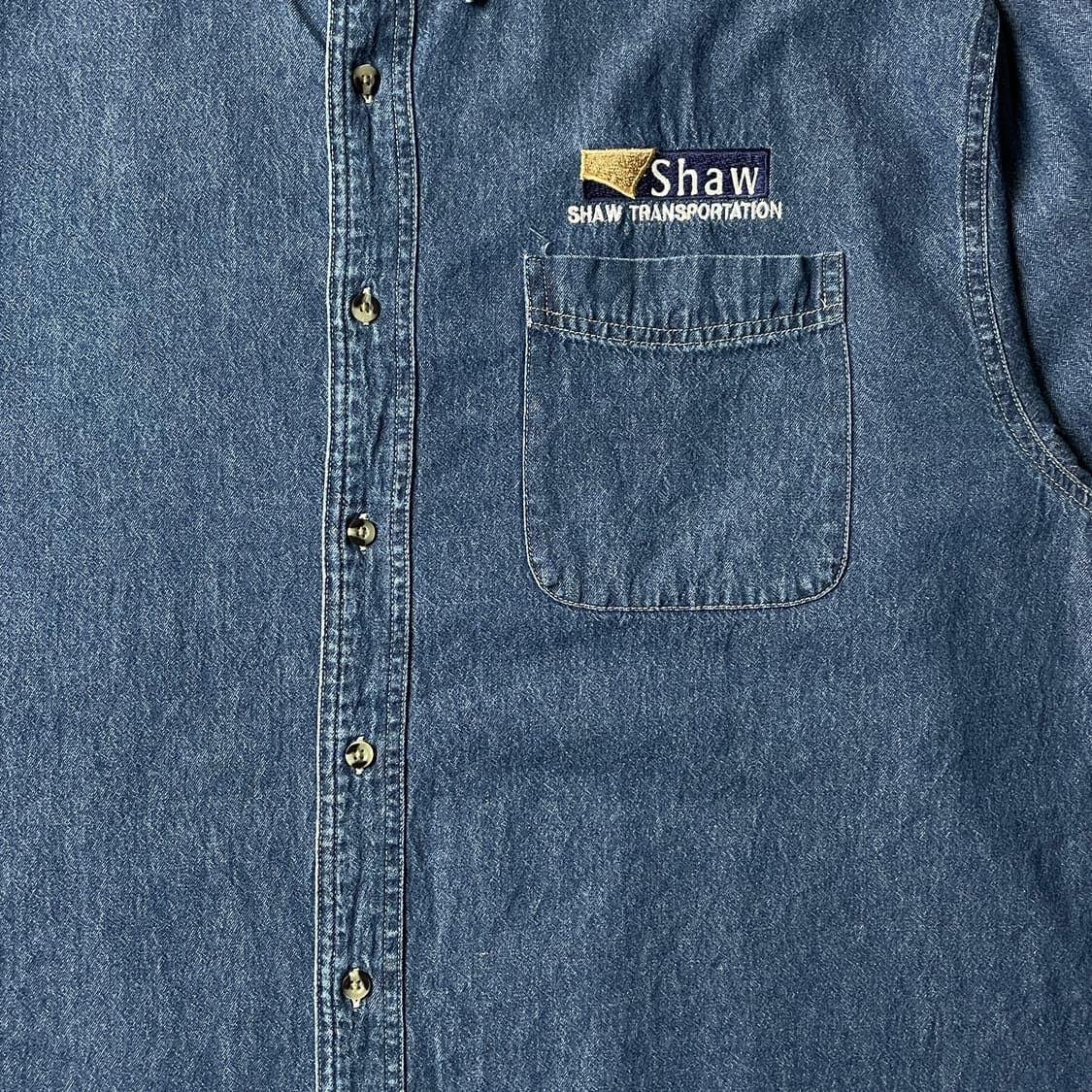 PORT&COMPANY 빈티지 코튼 데님 셔츠 A00591 상품이미지3