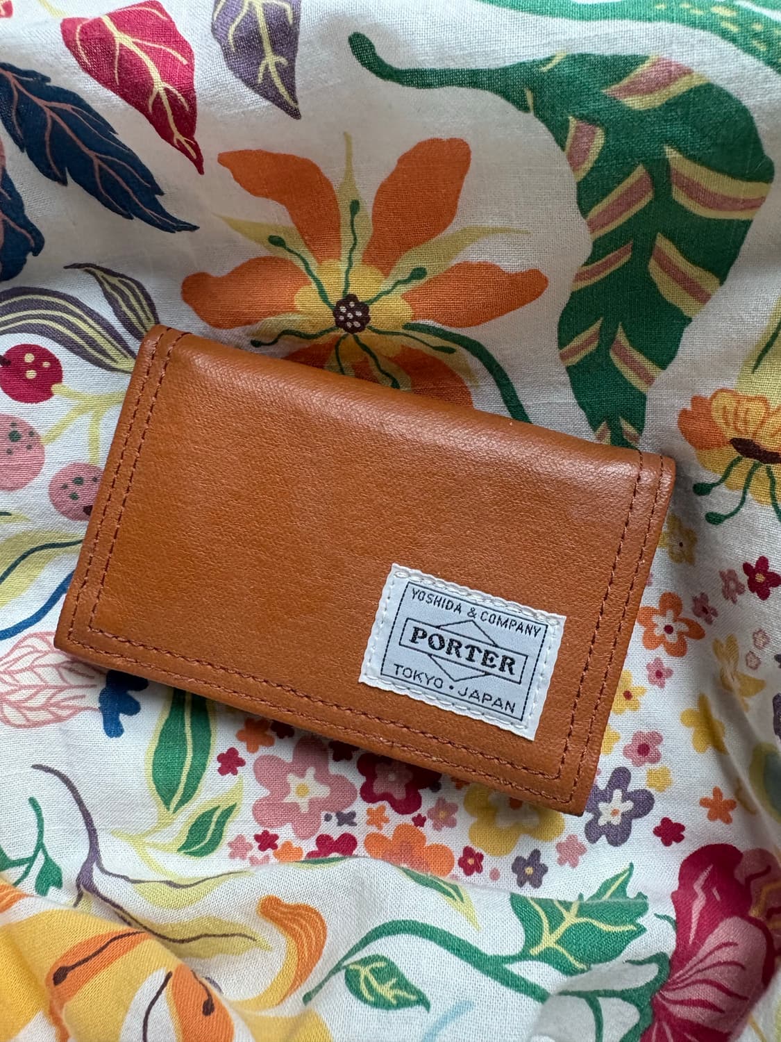 요시다포터 카드케이스 카멜 상품이미지1