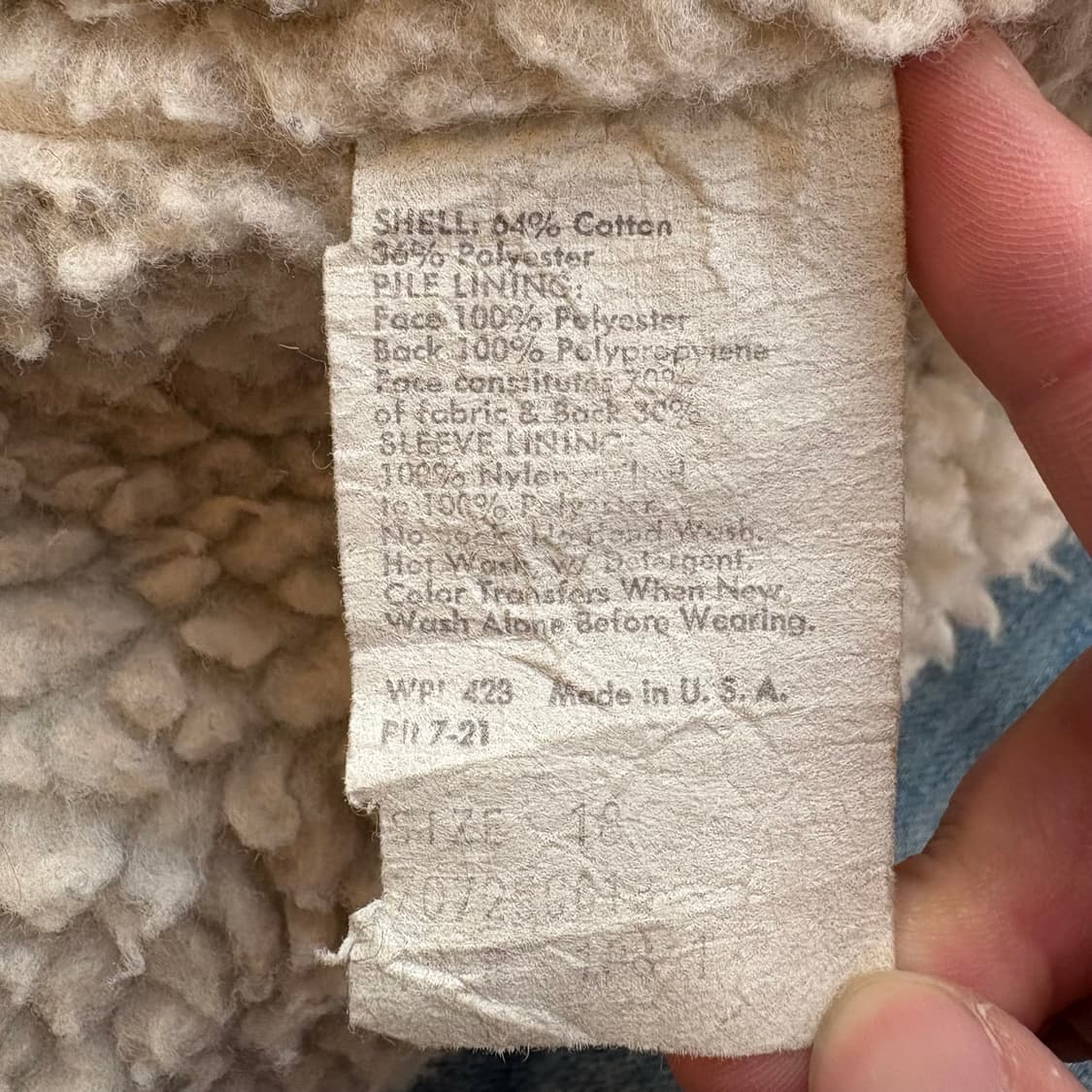 80s USA 리바이스 Levi’s 쉐르파 데님 트러커 자켓 상품이미지10