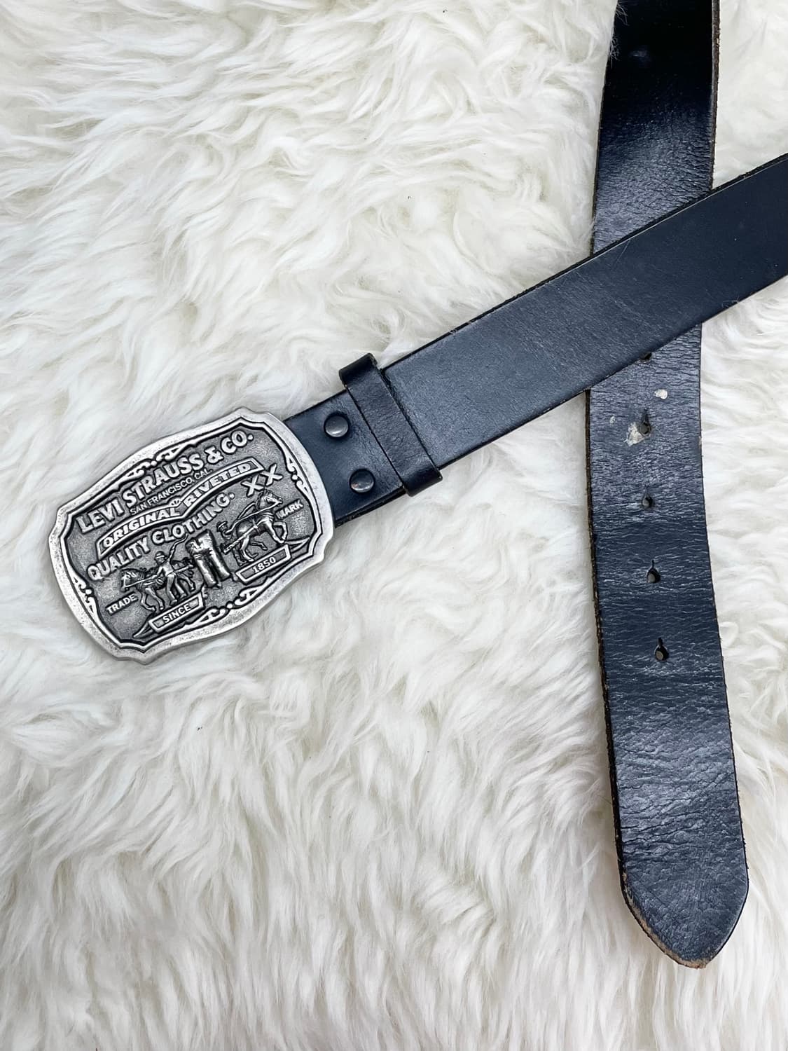 리바이스 리얼레더 로고 버클 벨트 상품이미지5
