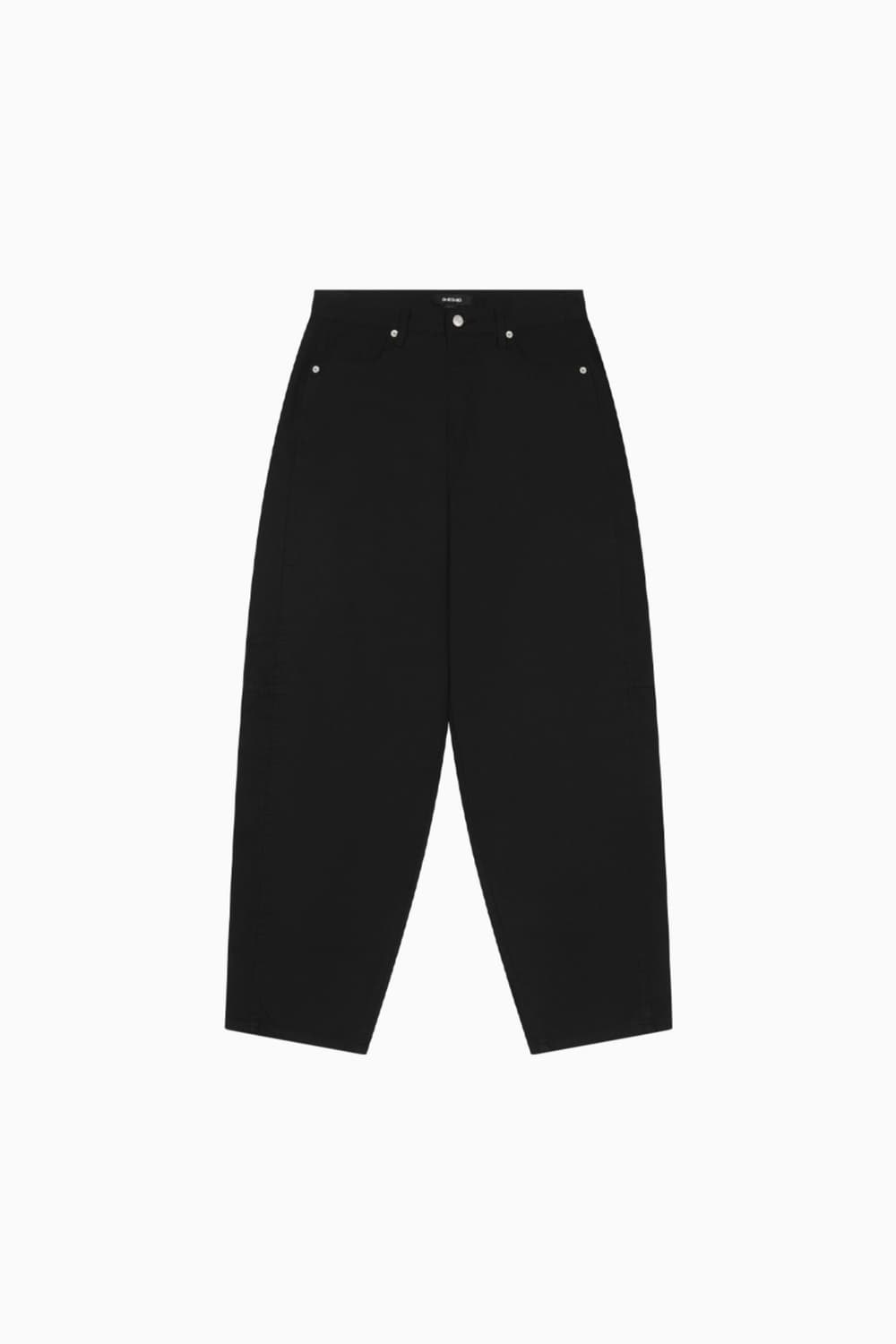 오헤시오 WIDE CURVED PANTS, BLACK 상품이미지1