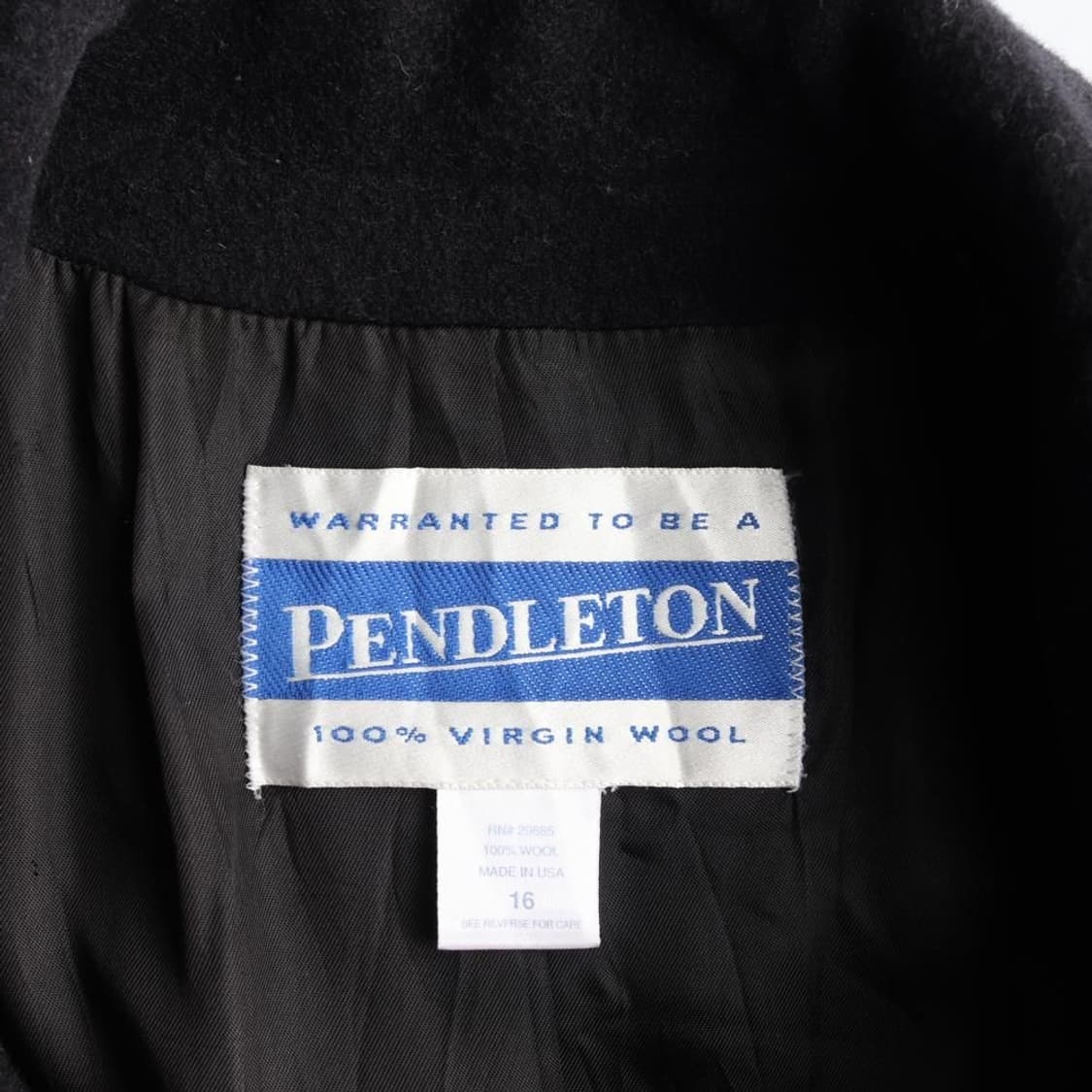 USA 펜들턴 울 100% 더블 브레스티드 롱 코트 상품이미지4