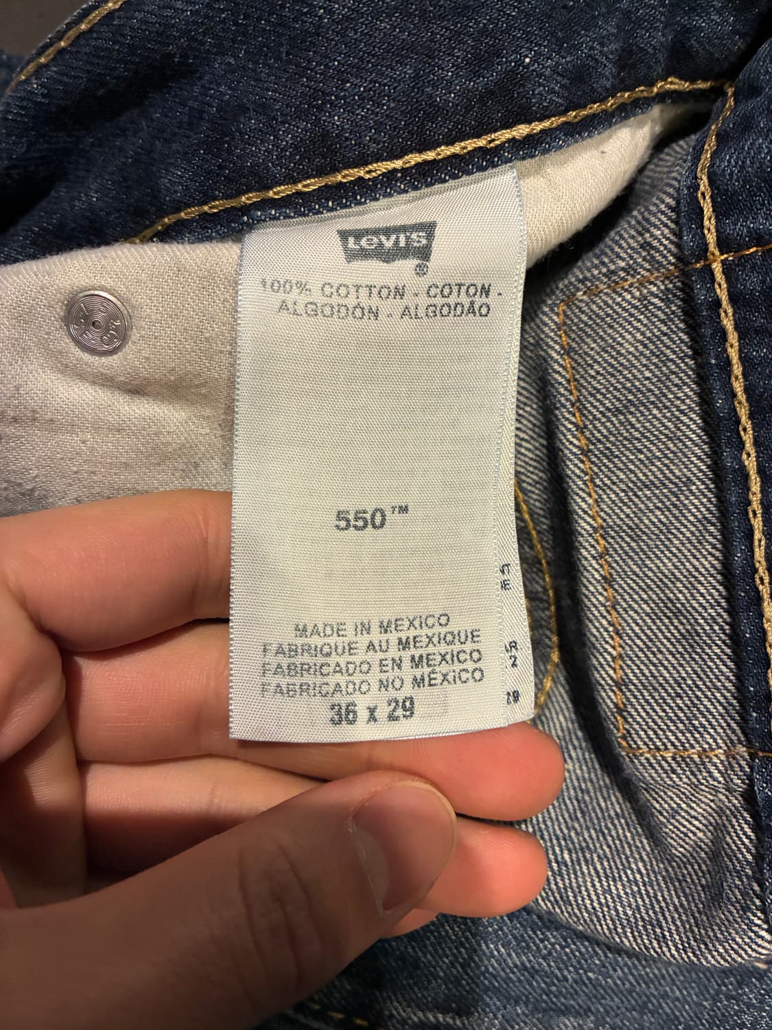 36/29) 리바이스 550 워싱 데님 스케이터 상품이미지2