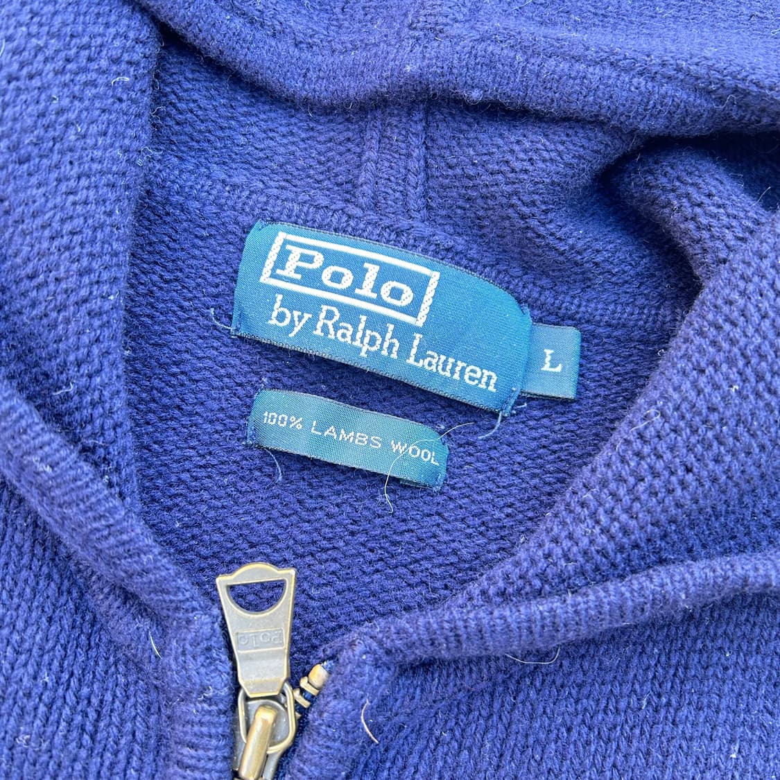 폴로 랄프로렌(polo ralph lauren) 네이비 투웨이 니트 후드 상품이미지4