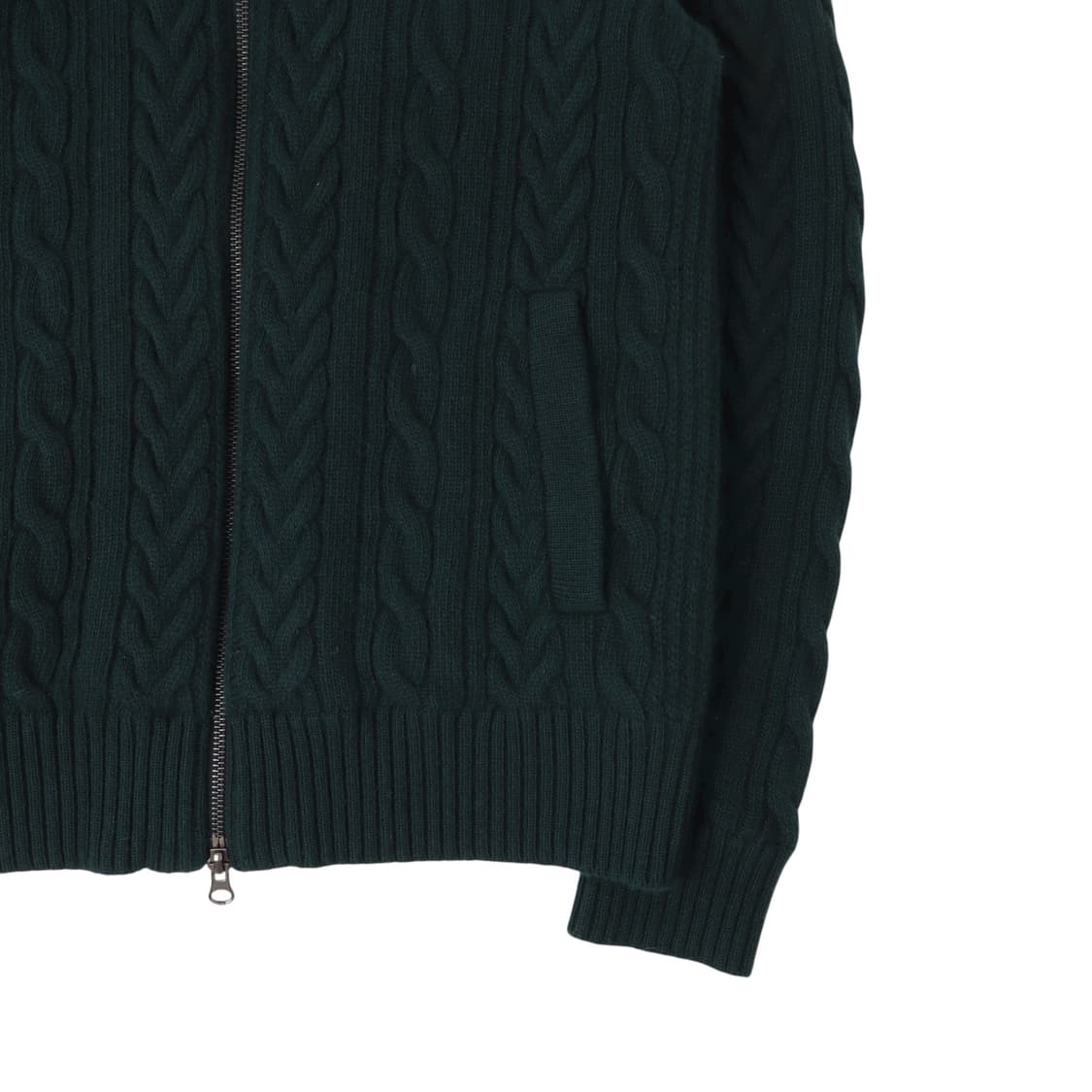 브룩스브라더스 다크그린 울 케이블 니트 가디건 상품이미지3