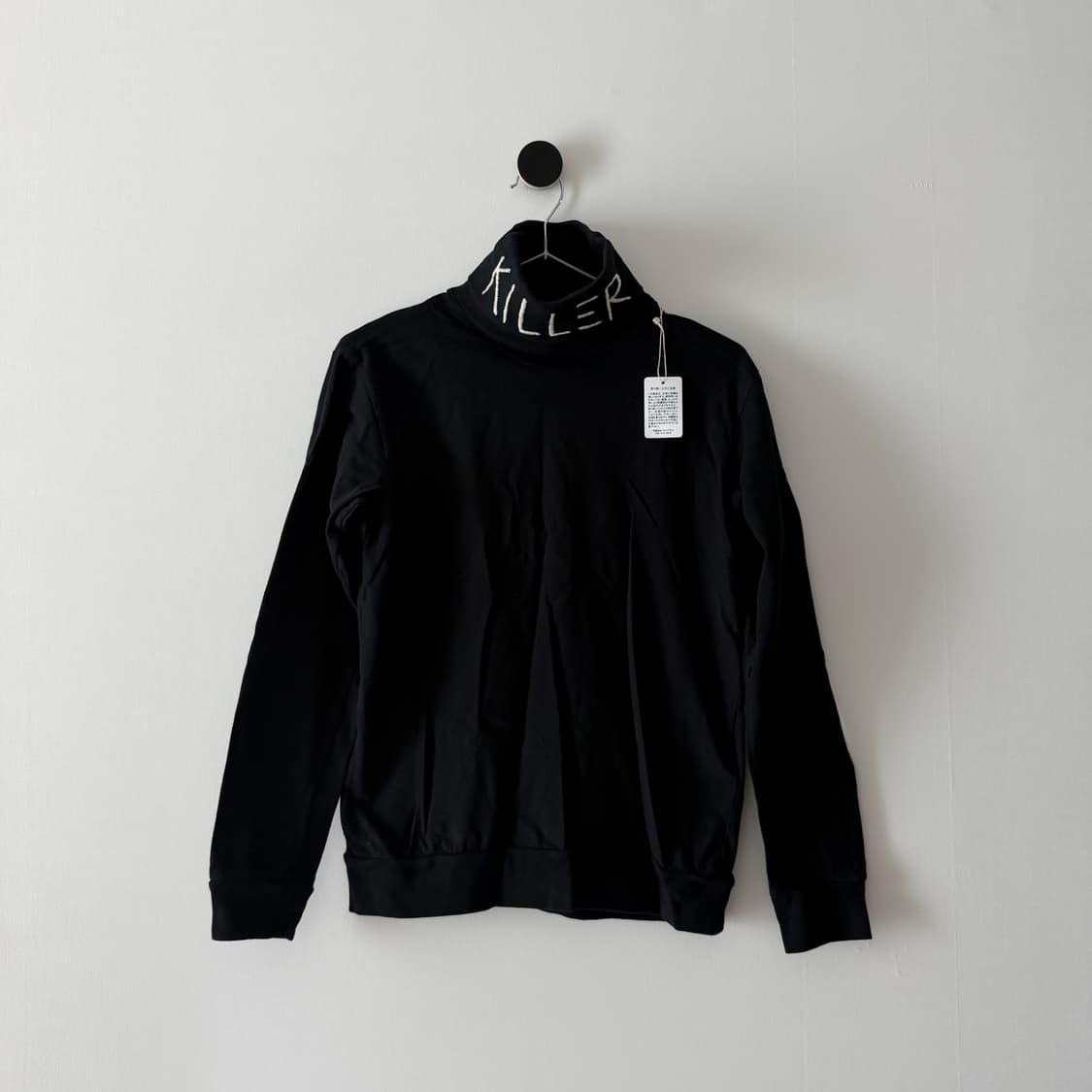 캐피탈 18.5 저지 하이넥 롱슬리브 티셔츠 킬러 자수 블랙 상품이미지1
