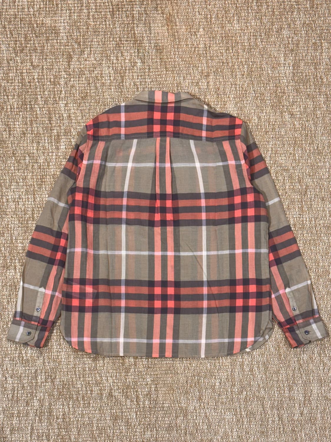 버버리 시스루 체크 남방 상품이미지4