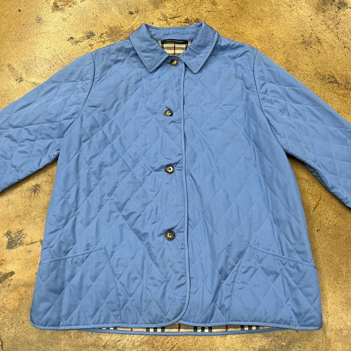 [정품] 버버리 퀼팅 자켓 블루 b16 상품이미지3