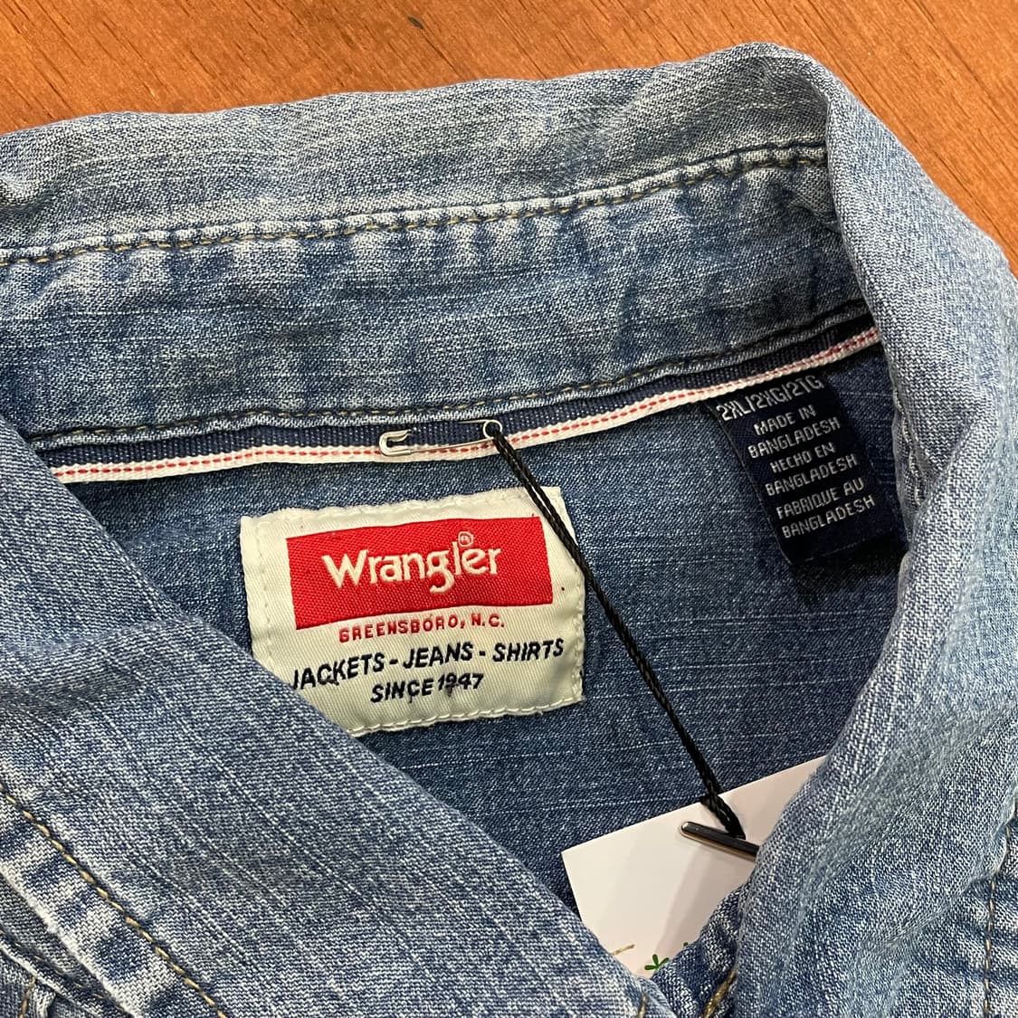 (2XL) Wrangler 랭글러 웨스턴 데님 셔츠  상품이미지5