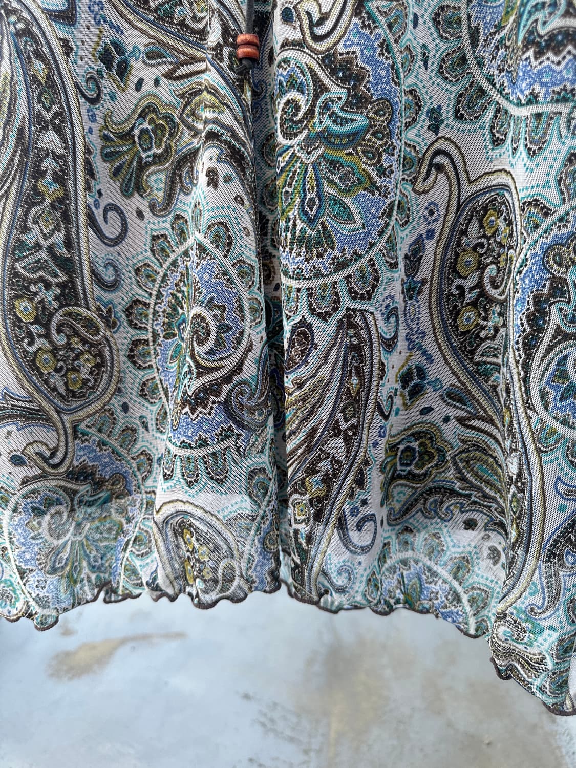 빈티지 레이어드 페이즐리 에스닉 히피 모리 모리걸 블라우스 티셔츠 상품이미지6