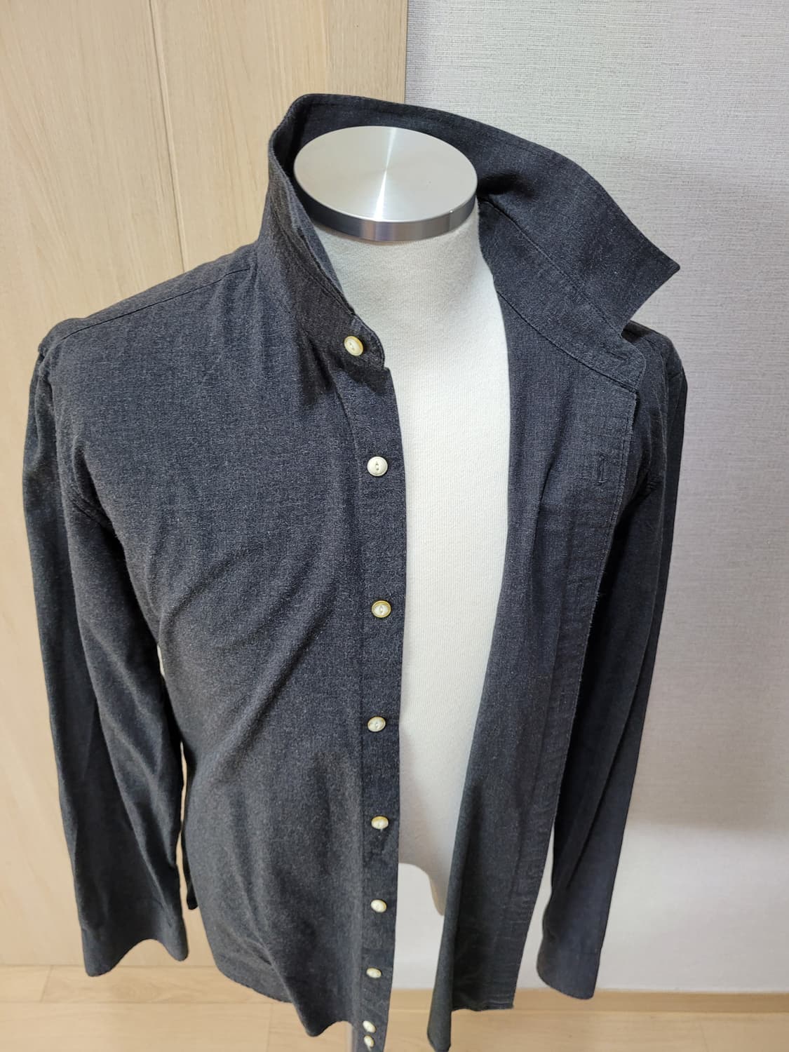 스파오포맨 SPAO for men 드레스 셔츠 105 블랙 상품이미지7