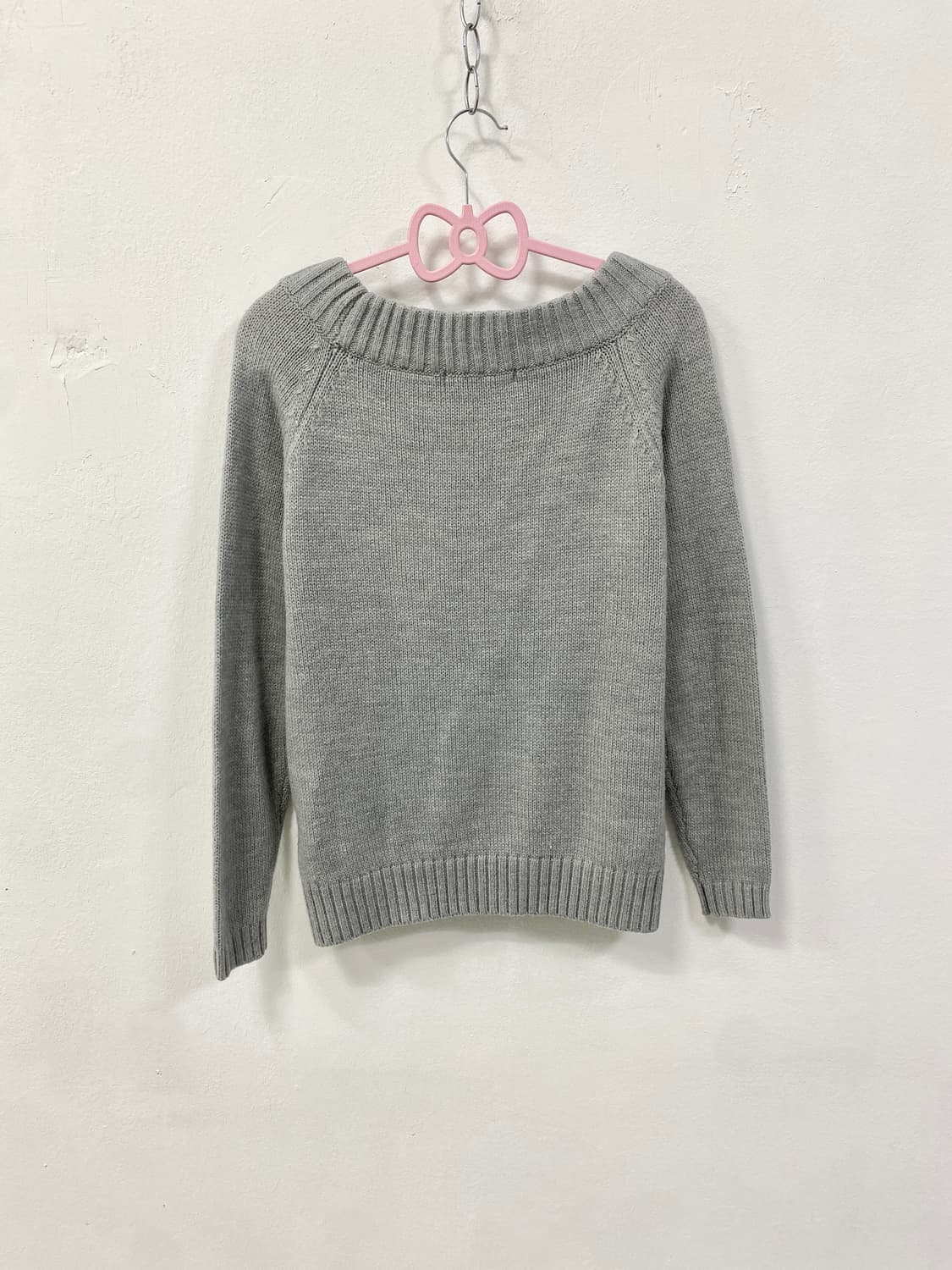 [INGNI] 잉그니 로걀 핑크 그레이 니트 상품이미지5