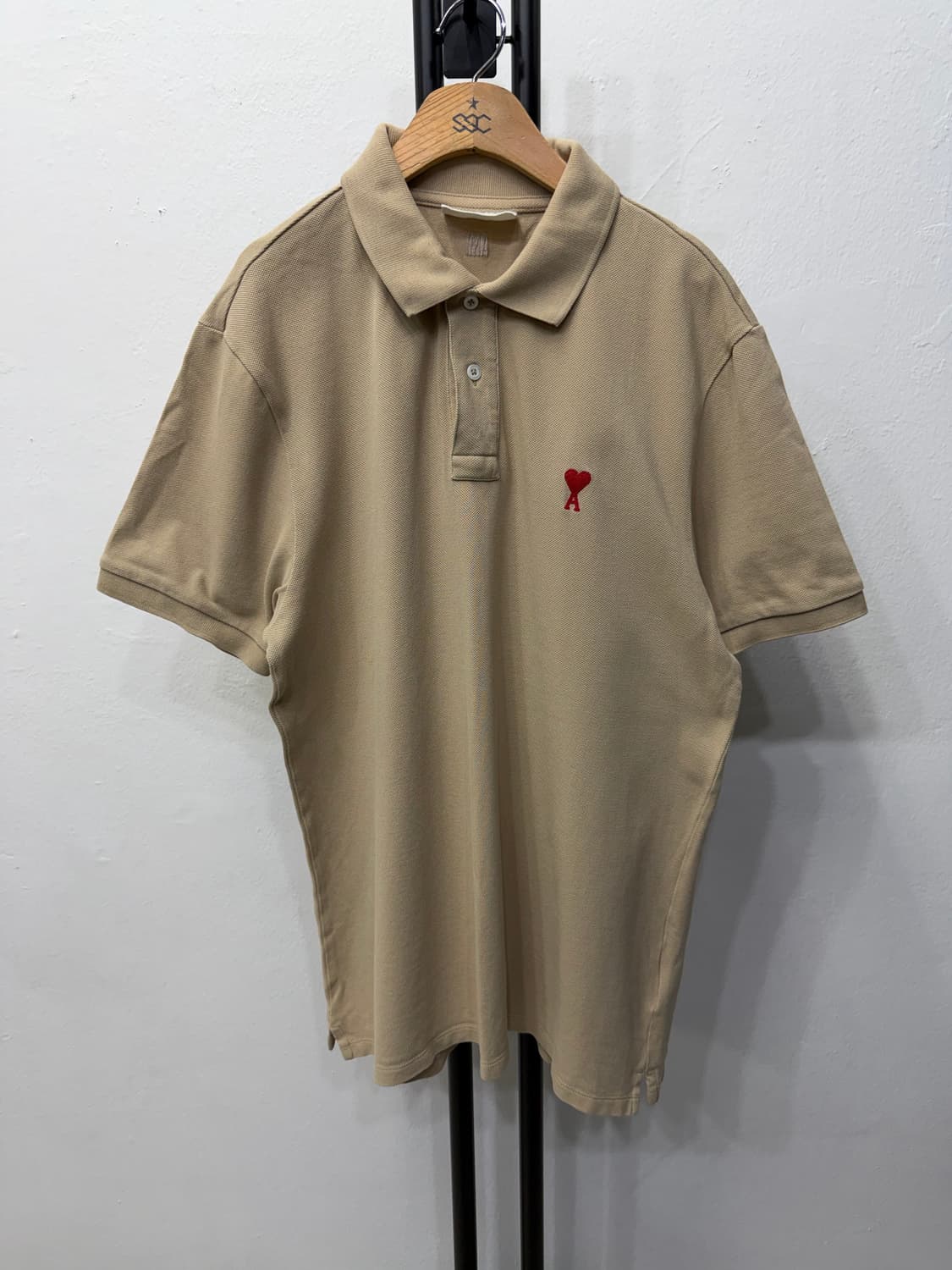 정품) 아미 남성 스몰 하트 로고 반팔 폴로티 XL 상품이미지1