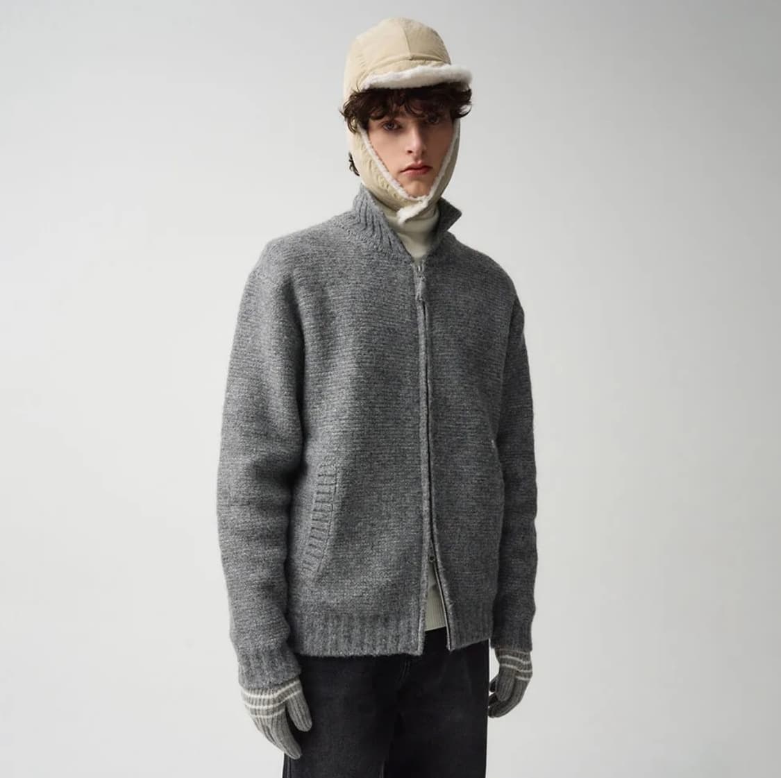 마리떼 프랑소와 저버 COLLAR CARDIGAN charcoal 상품이미지1