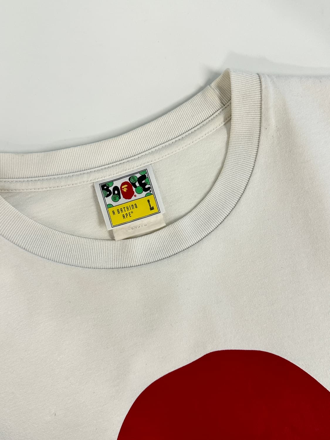 BAPE 베이프 플레임 화이트 반팔 (L) 상품이미지4