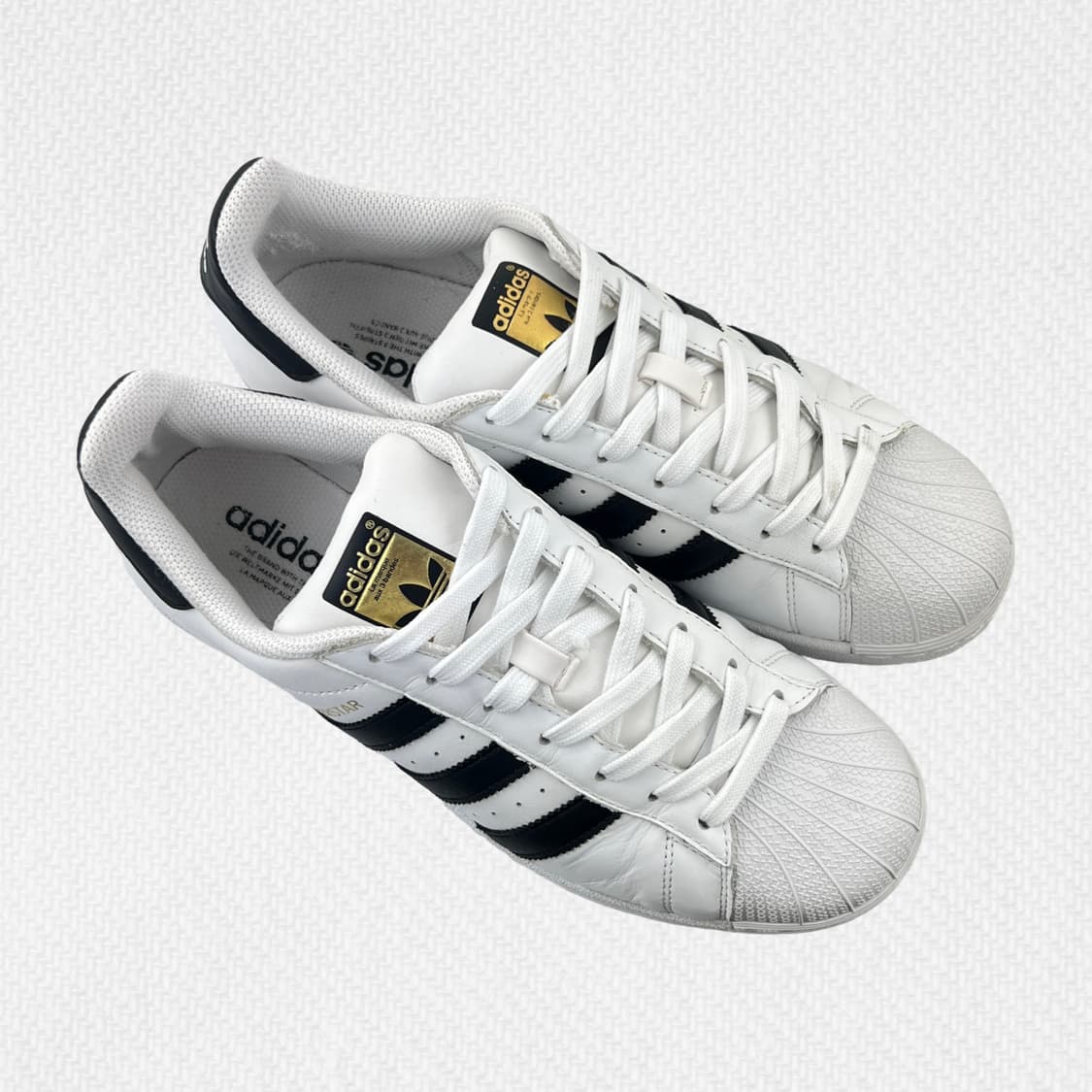 260 아디다스 슈퍼스타 파운데이션 화이트 블랙 상품이미지6