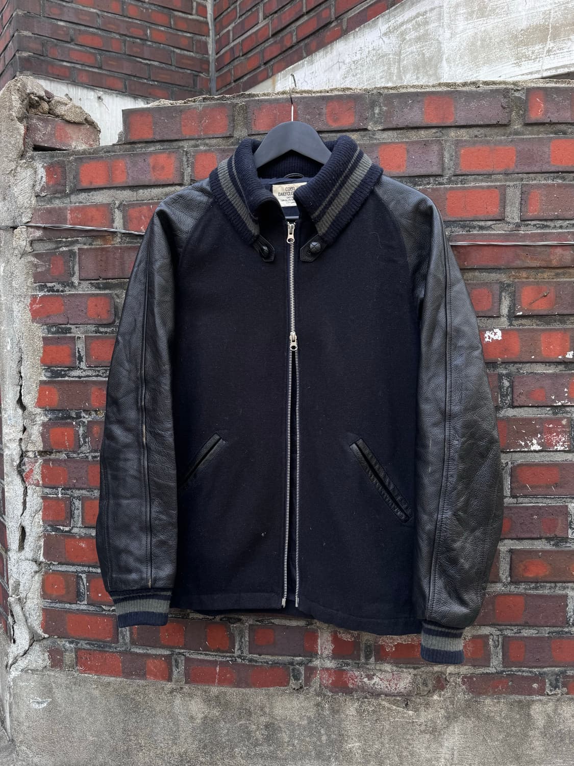 코엔 투웨이 울 레더 바시티 자켓  상품이미지2