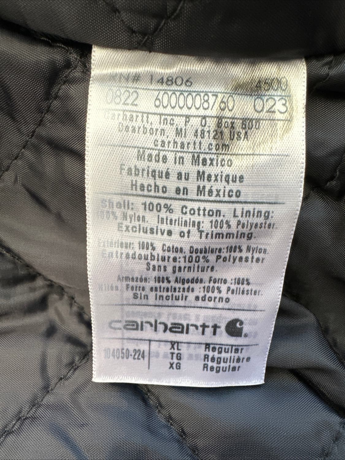 [XL] 칼하트 J130 워시드 덕 엑티브 자켓 다크시더 상품이미지10