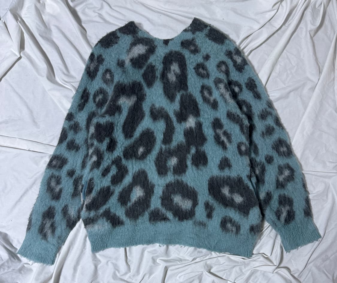 Rose bud 레오파드 모헤어 니트 가디건 상품이미지2