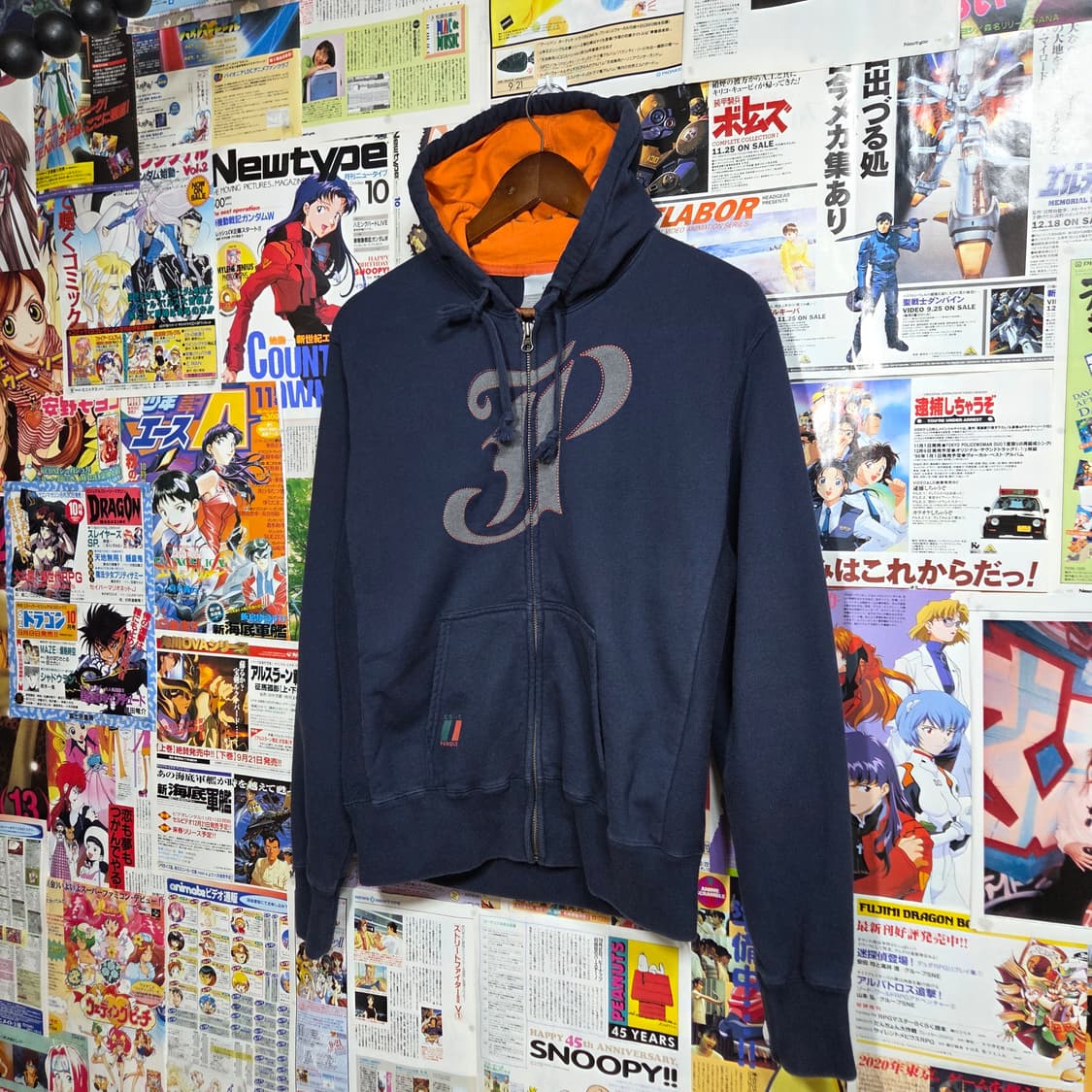 나이키 00'S 스티치 빅로고 네이비 후드집업 상품이미지2