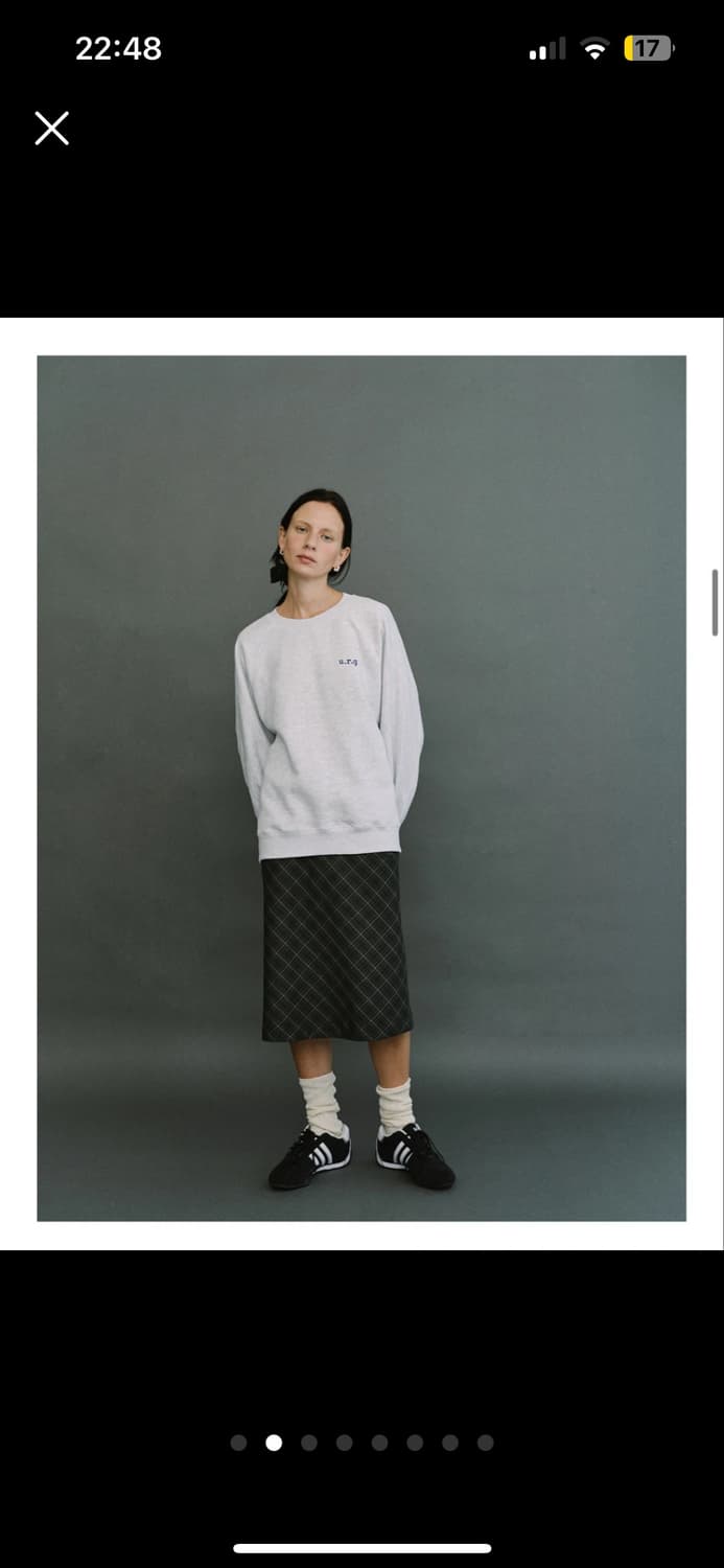 유라고 Britten check skirt_green 상품이미지2
