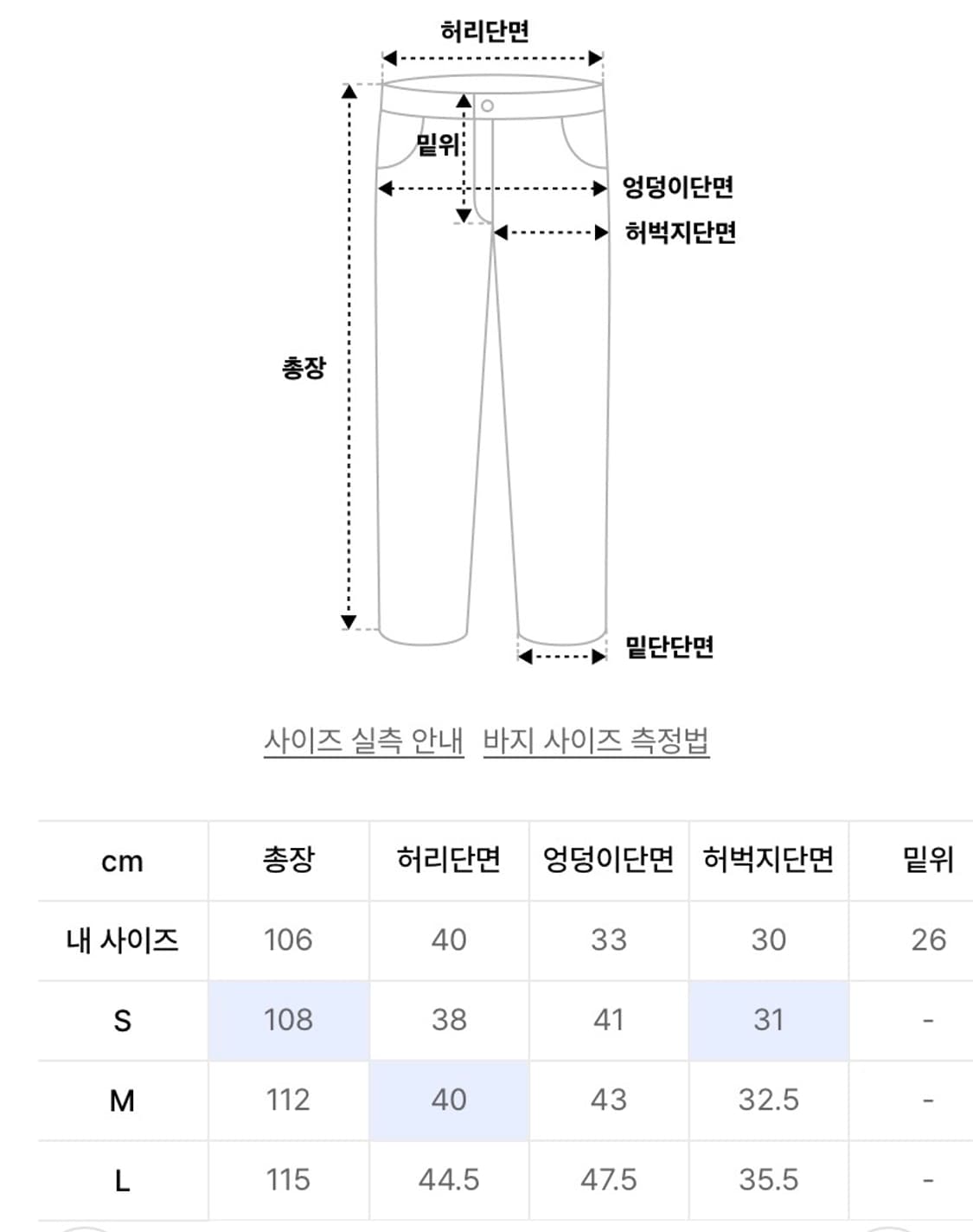 플라스틱프로덕트 카프 포켓 팬츠 (L) 상품이미지3
