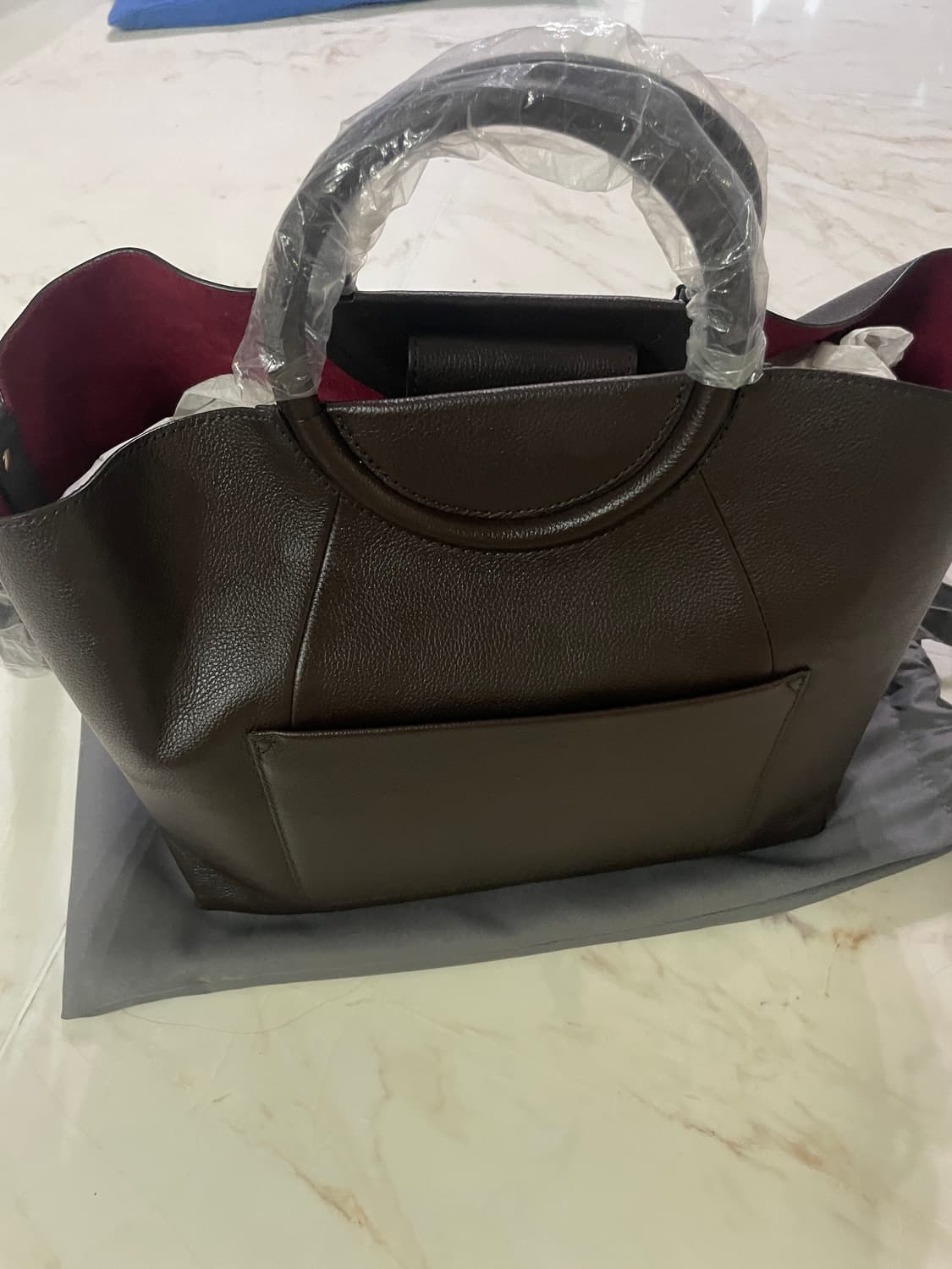 BE_GE 브라운 토트백 새상품 야노시호백 상품이미지3