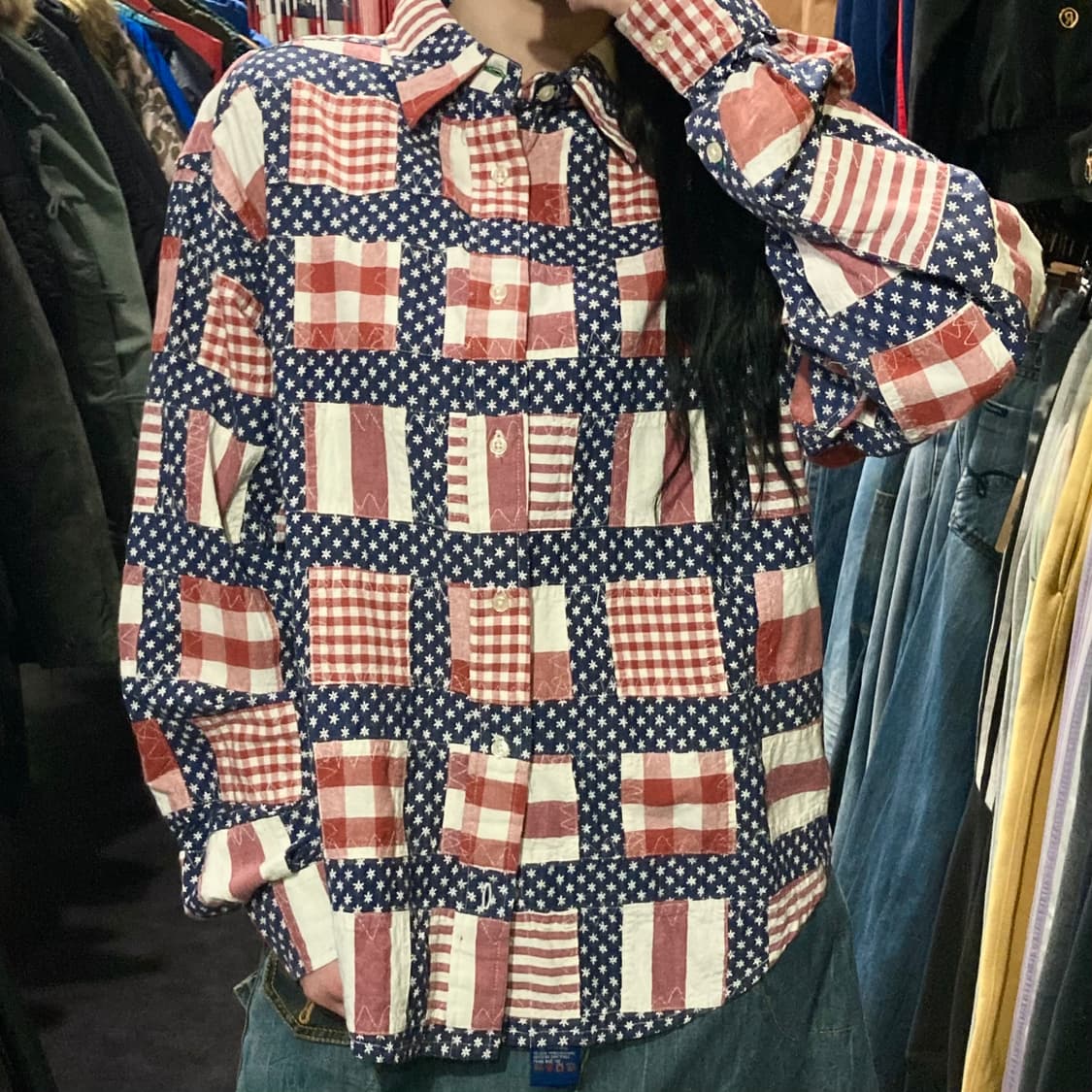 [IM]타미 힐피거 패치워크 셔츠 상품이미지2