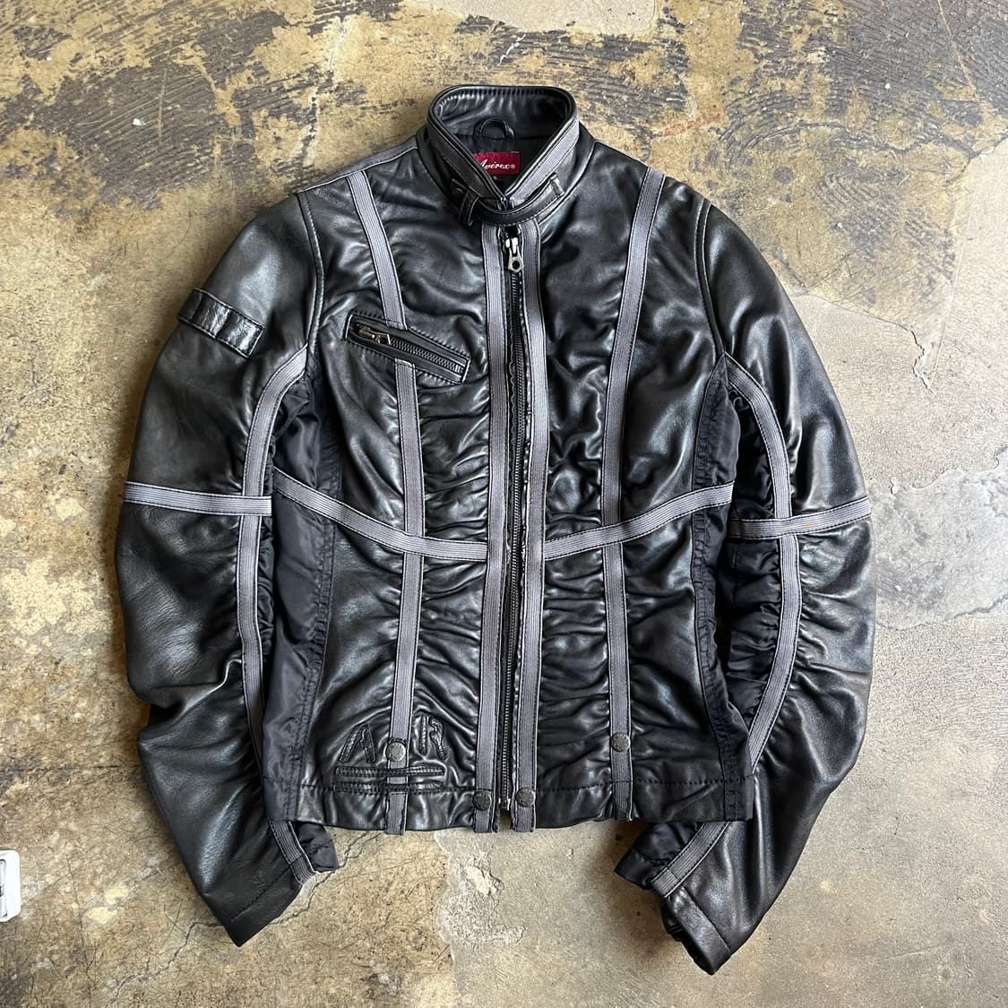 아비렉스 양가죽 셔링 슬림핏 자켓 상품이미지1