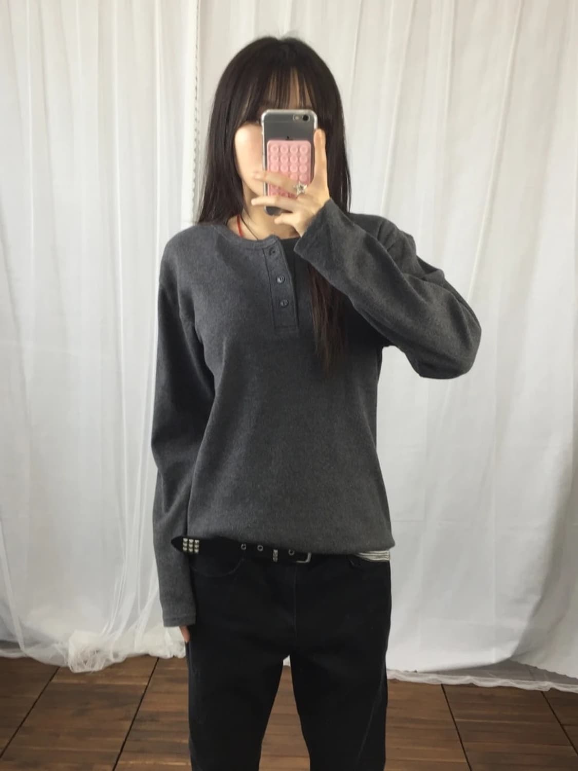 AVIREX U.S.A. Gray Henley Tee 상품이미지2