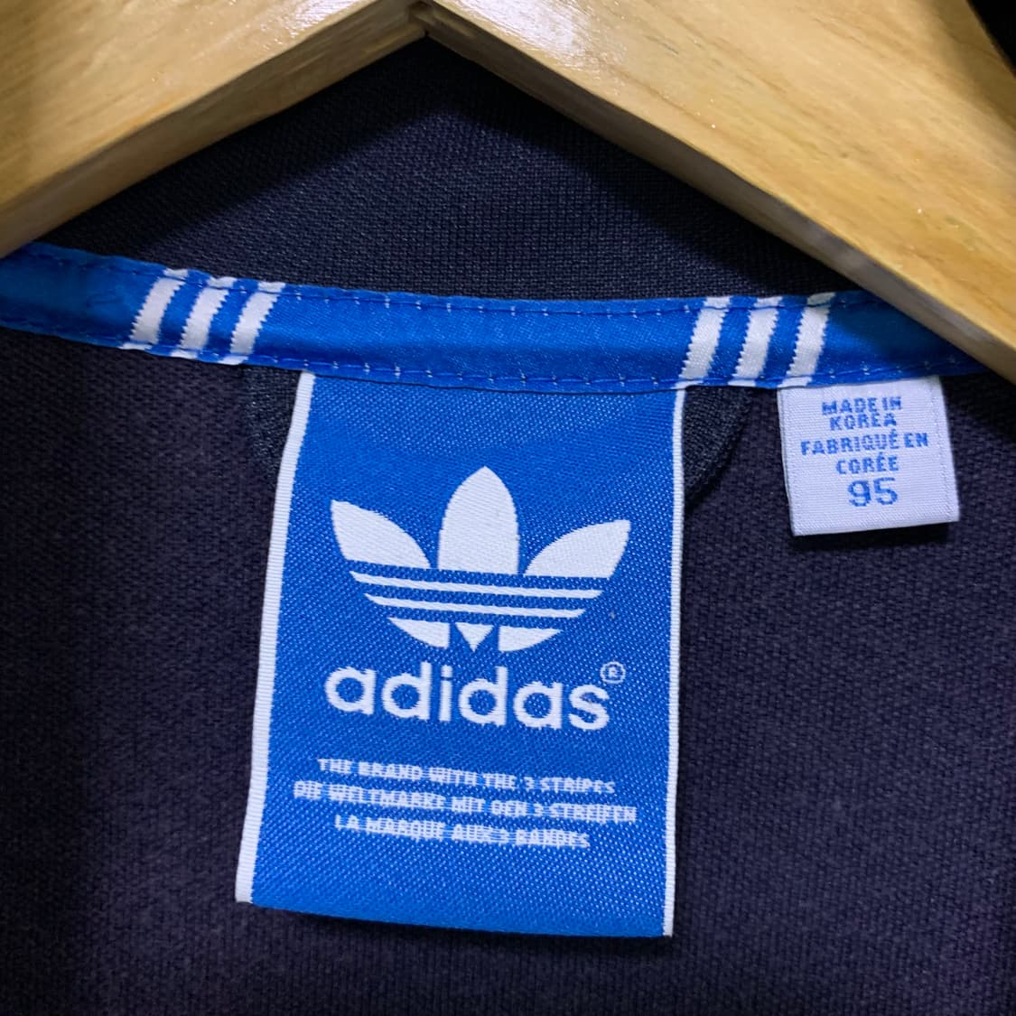 아디다스 삼선 트랙탑 다크 네이비 빈티지 져지 95 상품이미지5