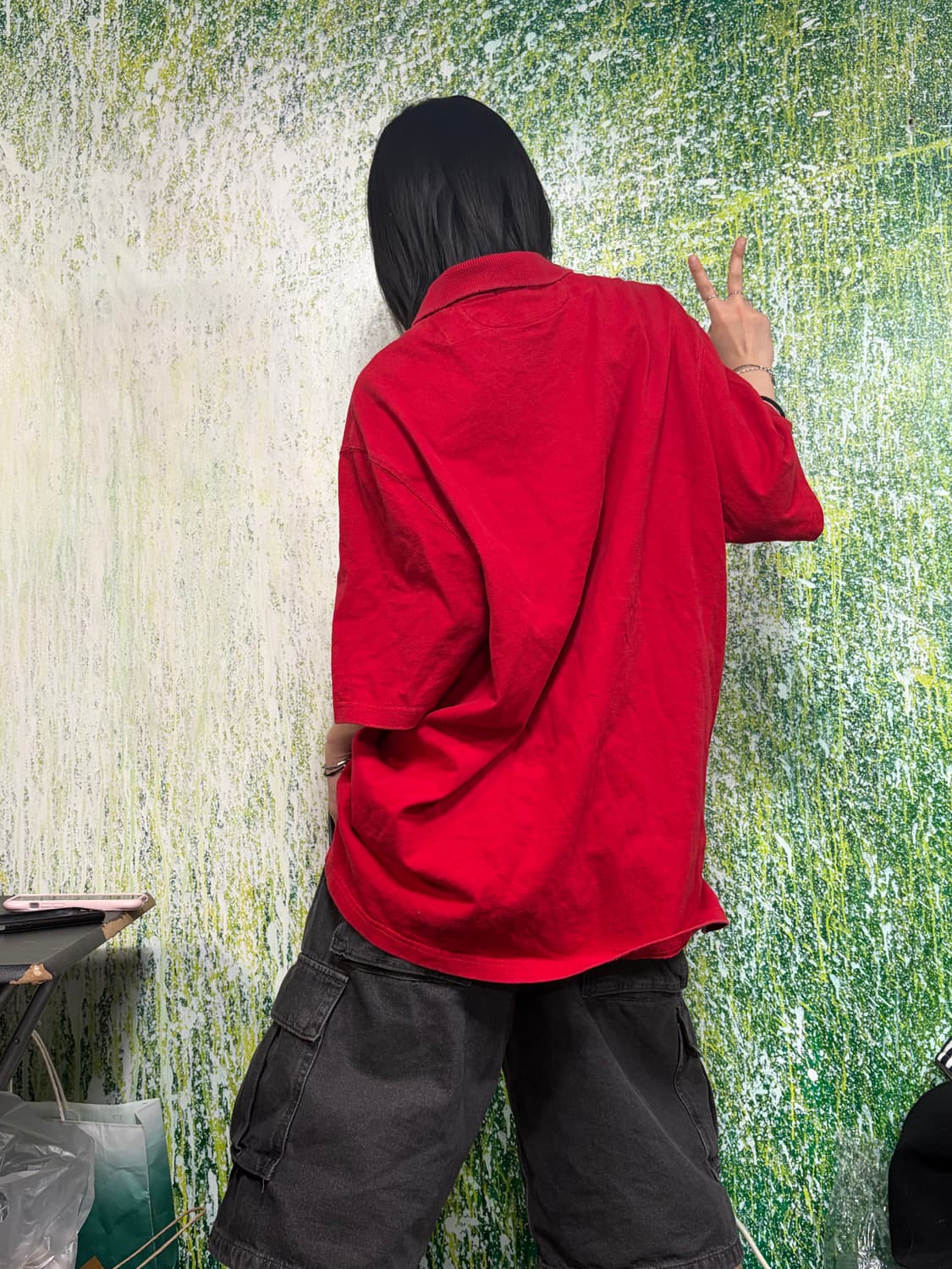 폴로 빅포니 치프키프 레드 럭비 반팔 카라 티셔츠 XL 상품이미지4