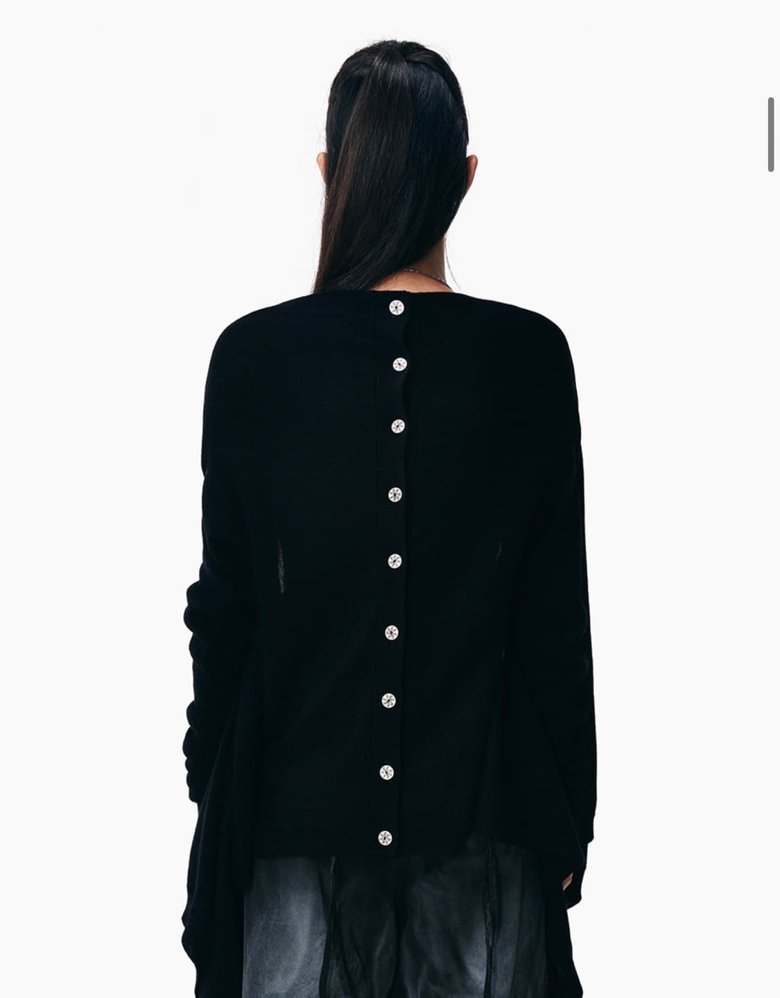 Yeel DRAPED BUTTON-DETAIL OPEN CARDIGAN 상품이미지1