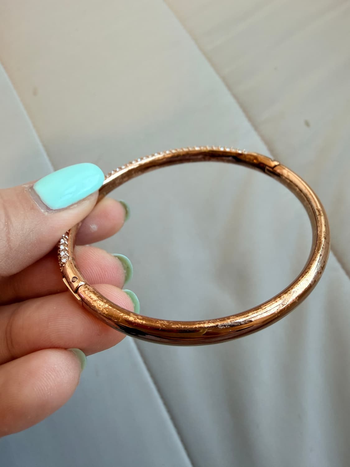 스와로브스키 로즈골드 팔찌 (변색있음) 상품이미지2