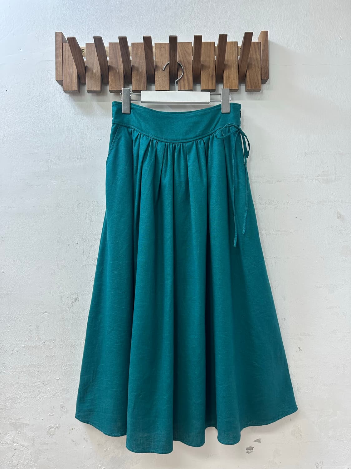 일본빈티지 린넨52% 혼방 플레어 롱 스커트  상품이미지1