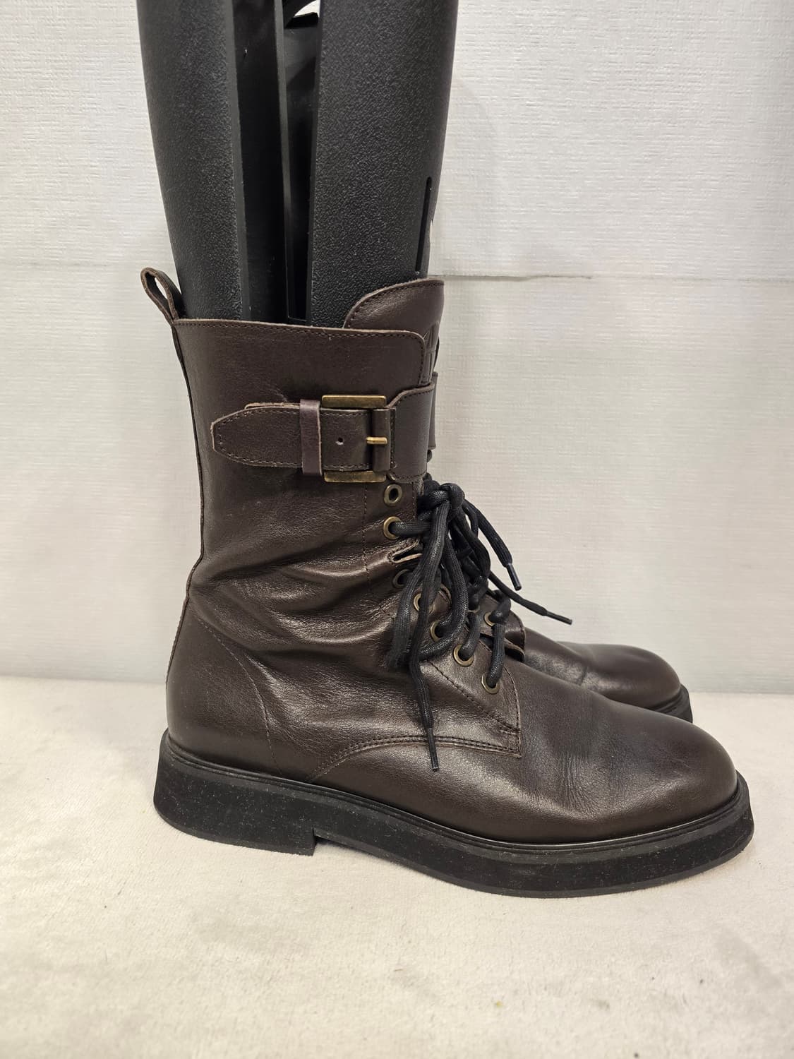 마시모두띠 브라운 가죽 레이스업 부츠 38(245~250) 상품이미지3