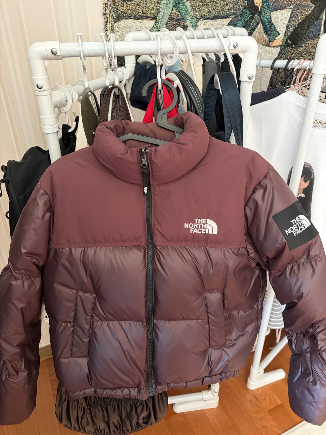 노스페이스 화이트 라벨 여성용 눕시 패딩 코코아 브라운 상품이미지1