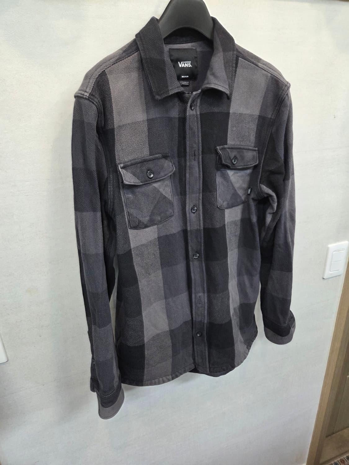 반스 빈티지 모직느낌 체크 셔츠 자켓 클래식핏 m 상품이미지4