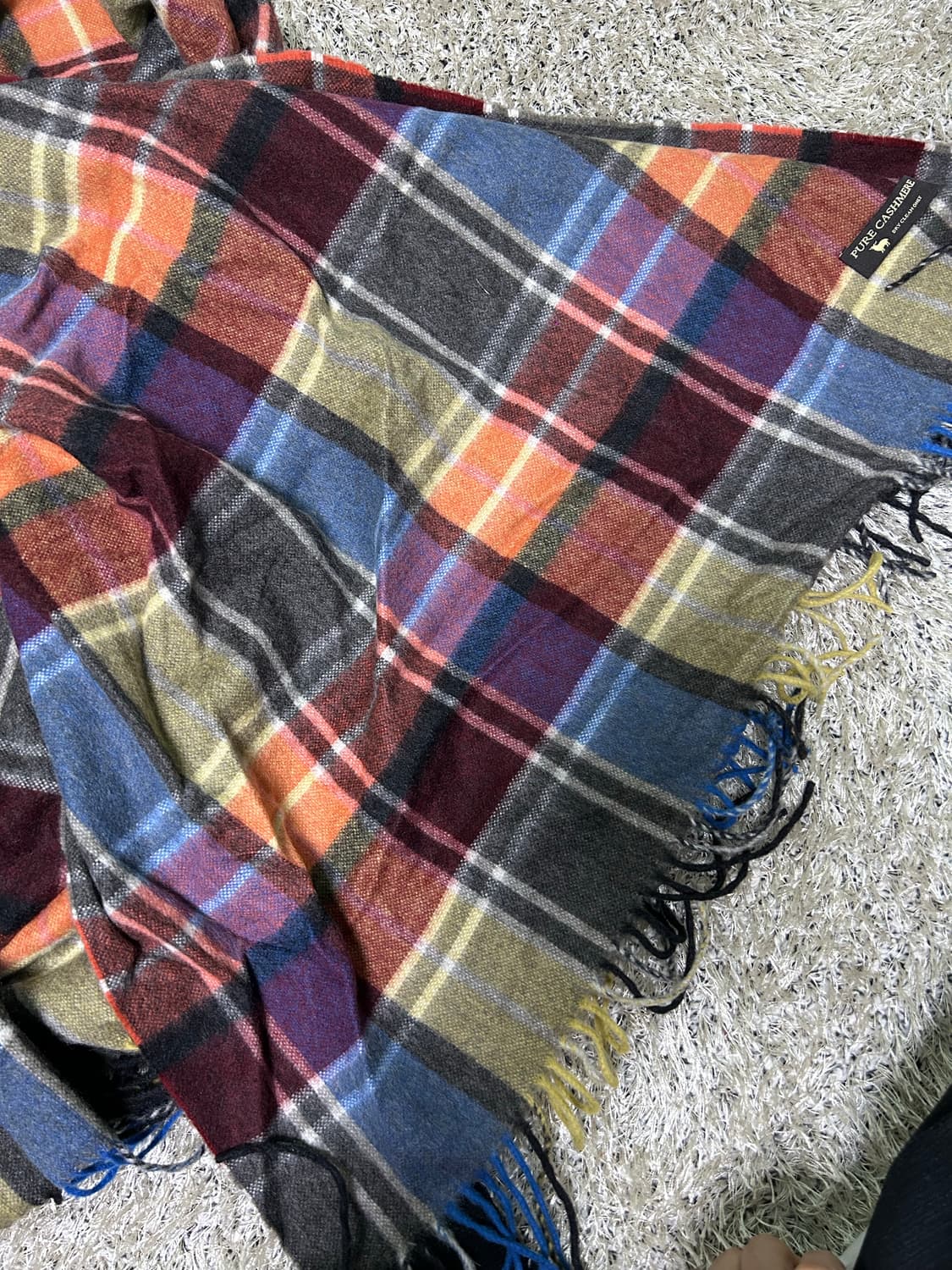 일본판 캐시미어 체크 머플러 상품이미지6