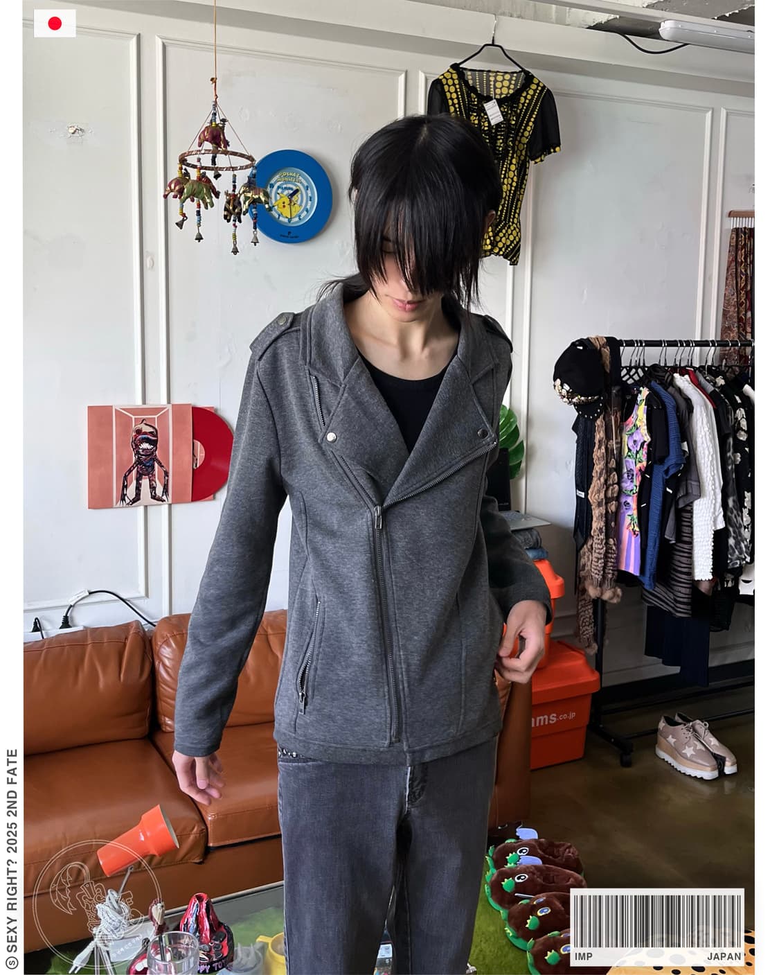 Imp Japan Gothic Gray Sweat Rider Jacket 상품이미지1