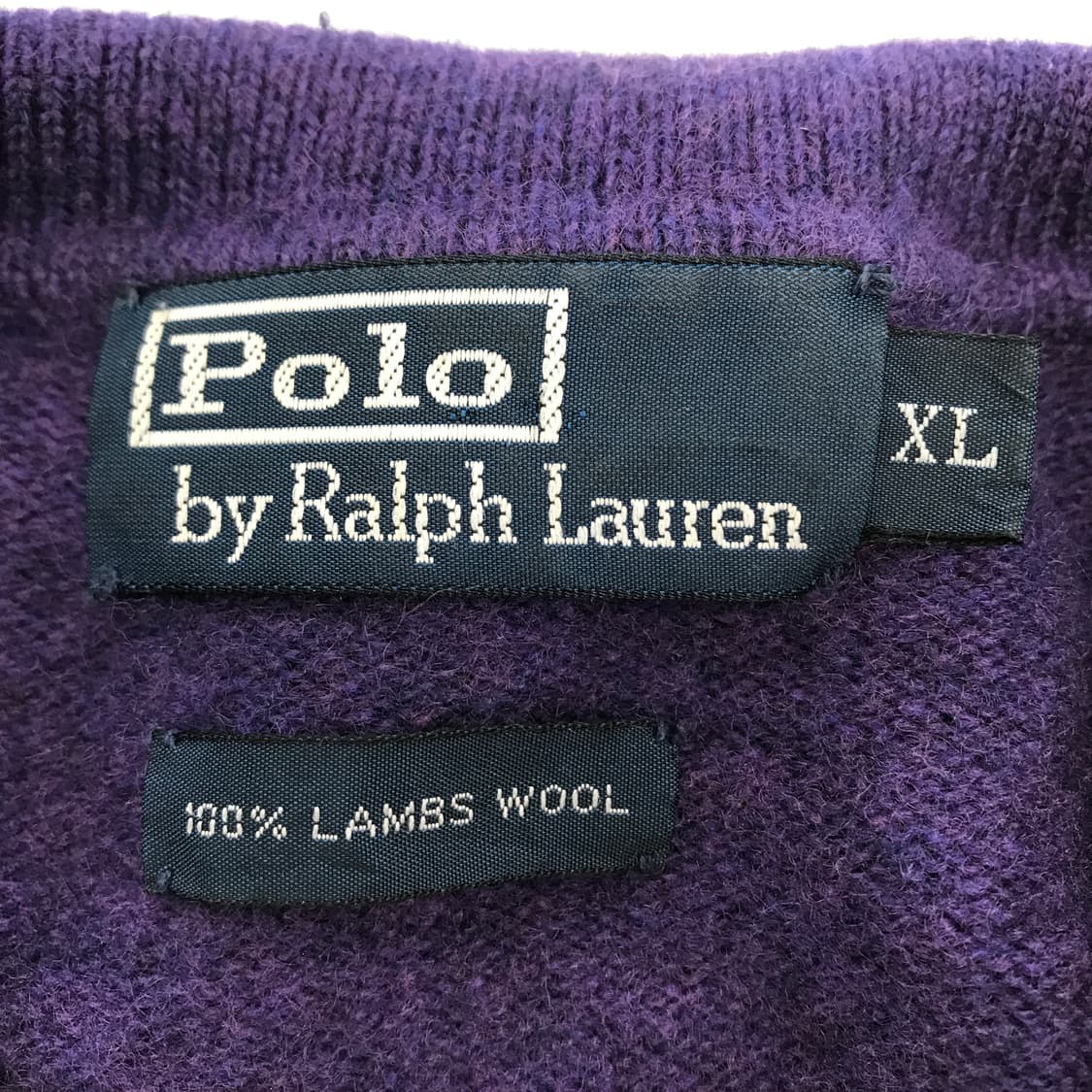 폴로 랄프로렌 램스울100프로 카라넥니트 퍼플 [XL] 상품이미지5